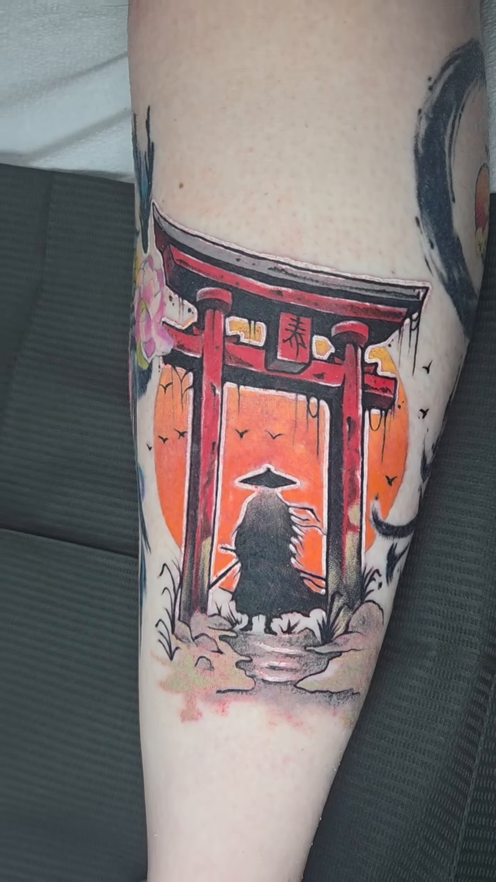 Tattoo by @geo_does_art — japanese_irezumi, watercolor