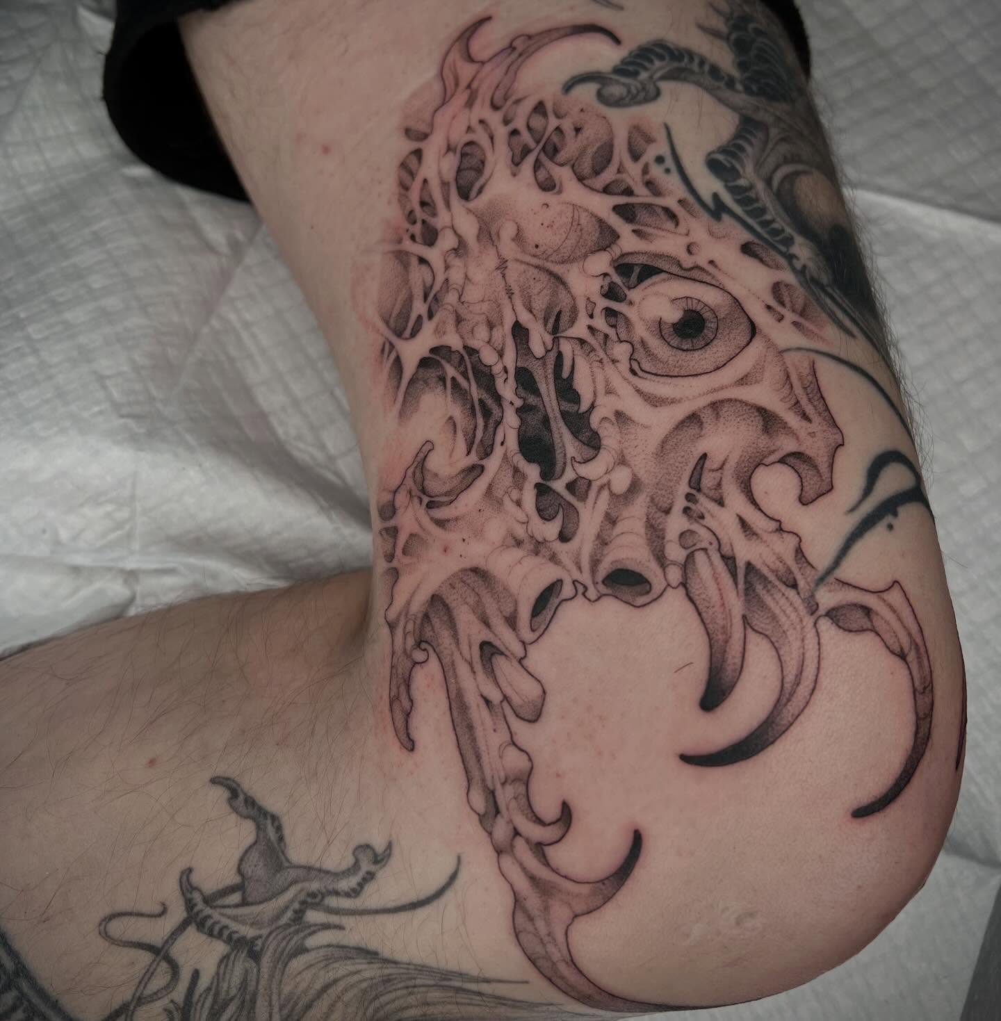 Tattoo by @revoltingworship β dotwork, geometric