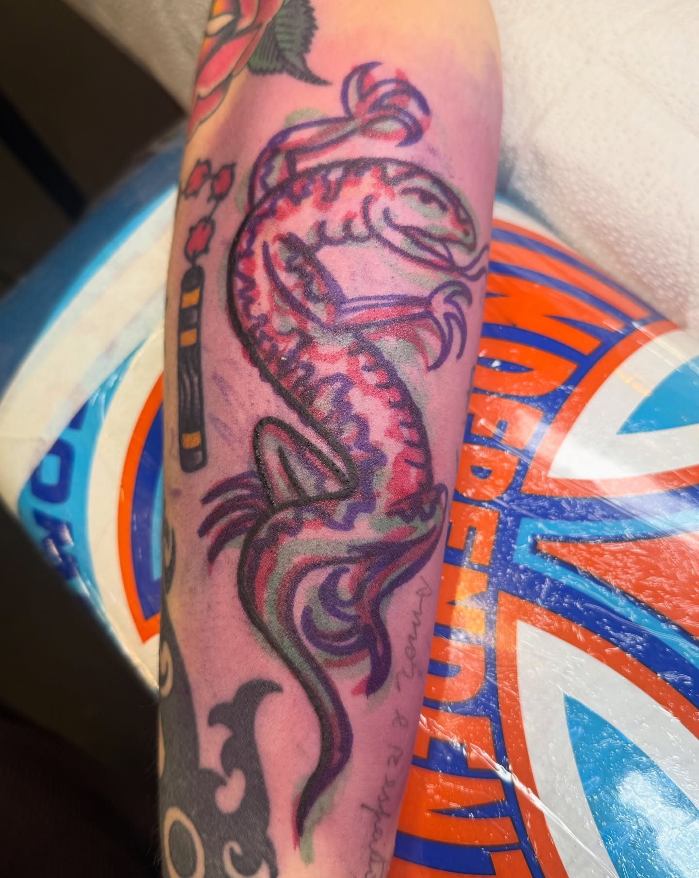 Fish new school tattoo on the forearm by ๐ฎ๐๐๐๐ ๐ญ๐๐๐๐๐