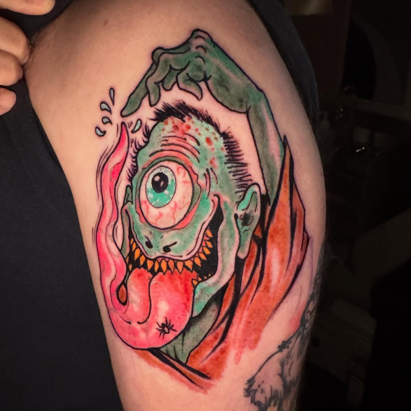 Tattoo by @ryaneugene1 — american_traditional, surrealism