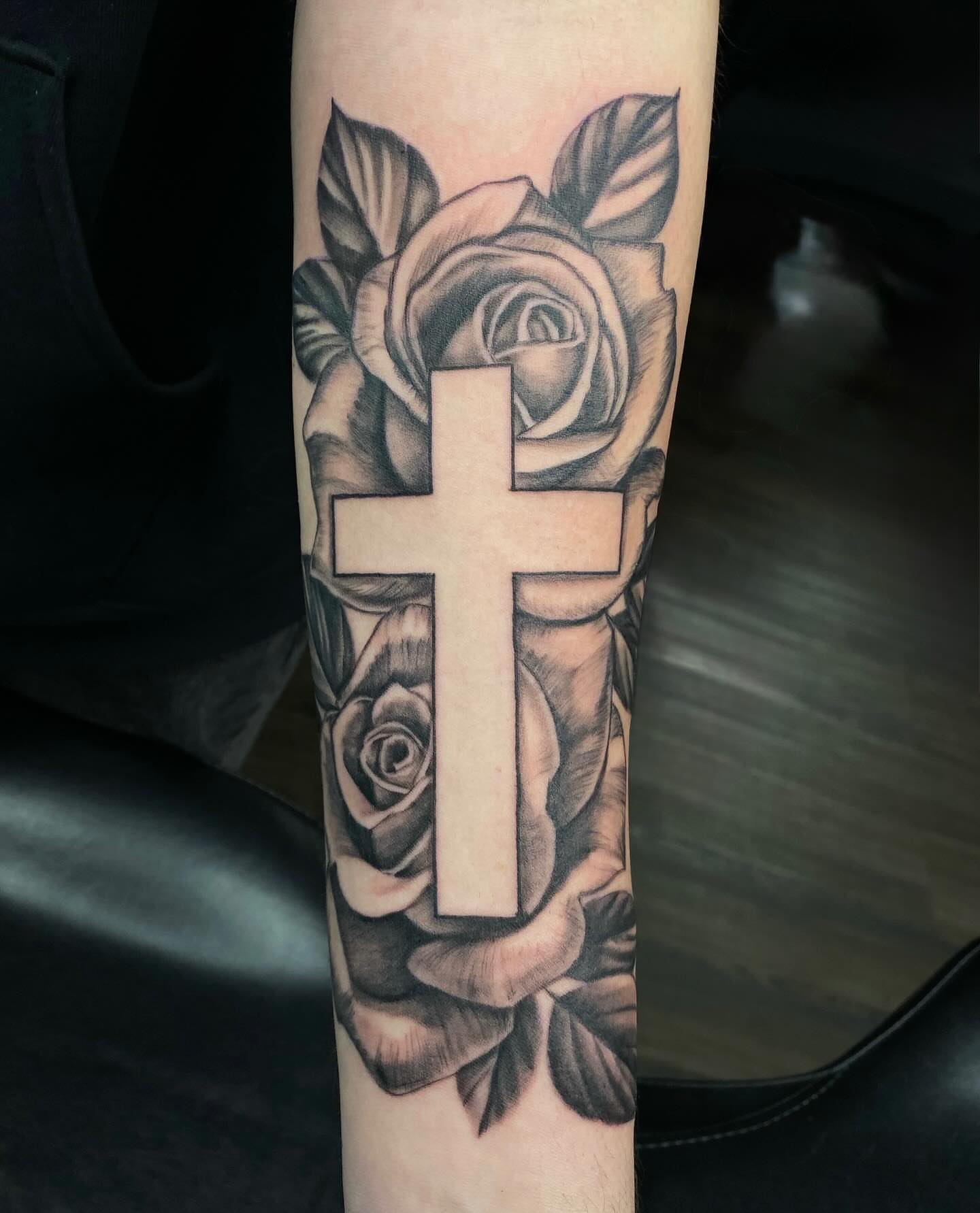 Tattoo by @tatcaviar — black_and_grey