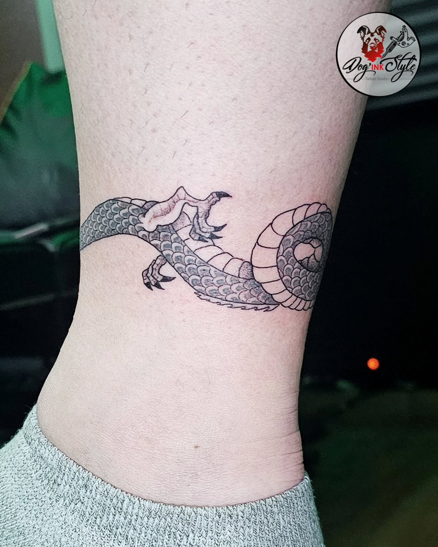 Tattoo by @dog_ink_style β black_and_grey