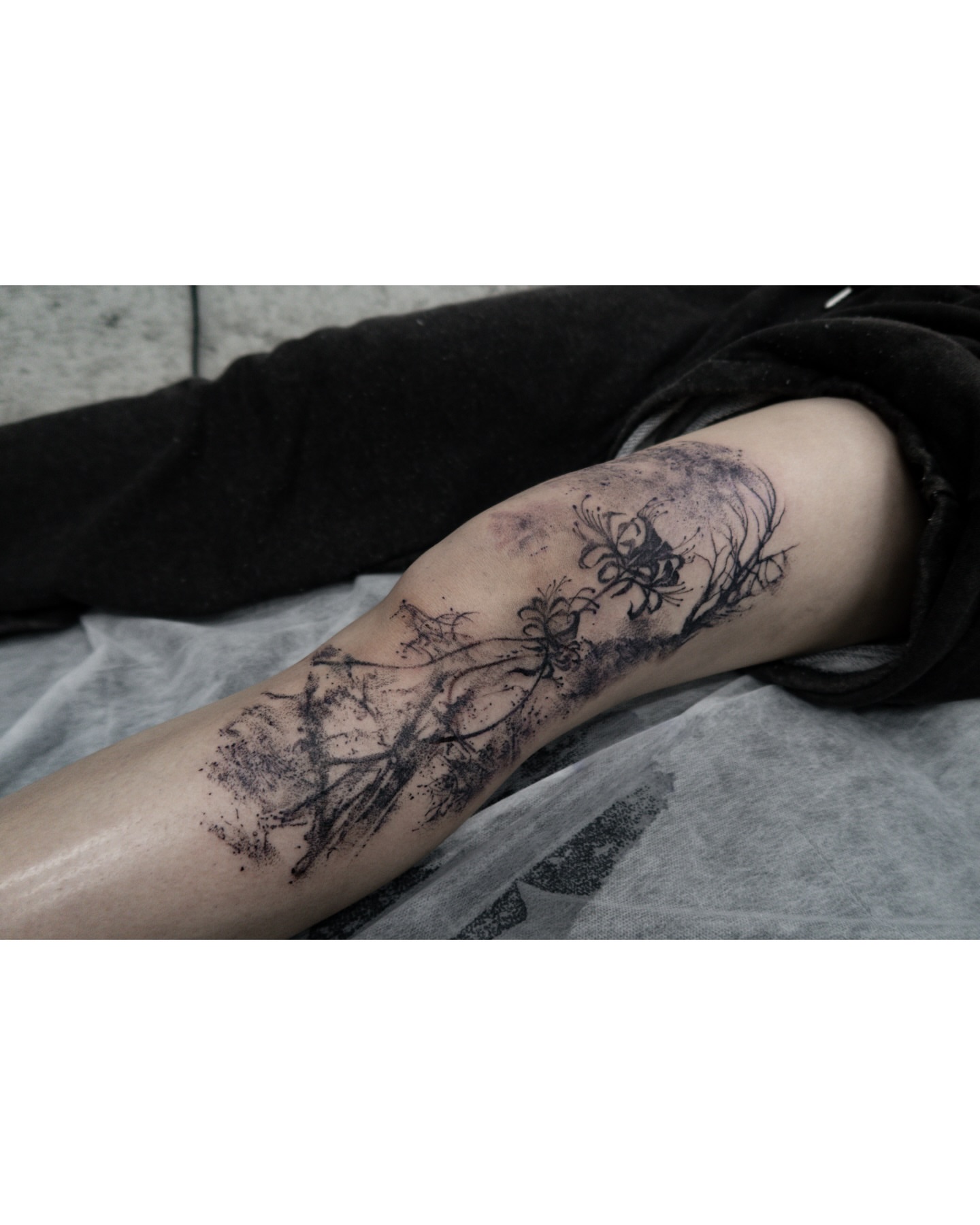 Tattoo by @9ti_________ — black_and_grey, dotwork