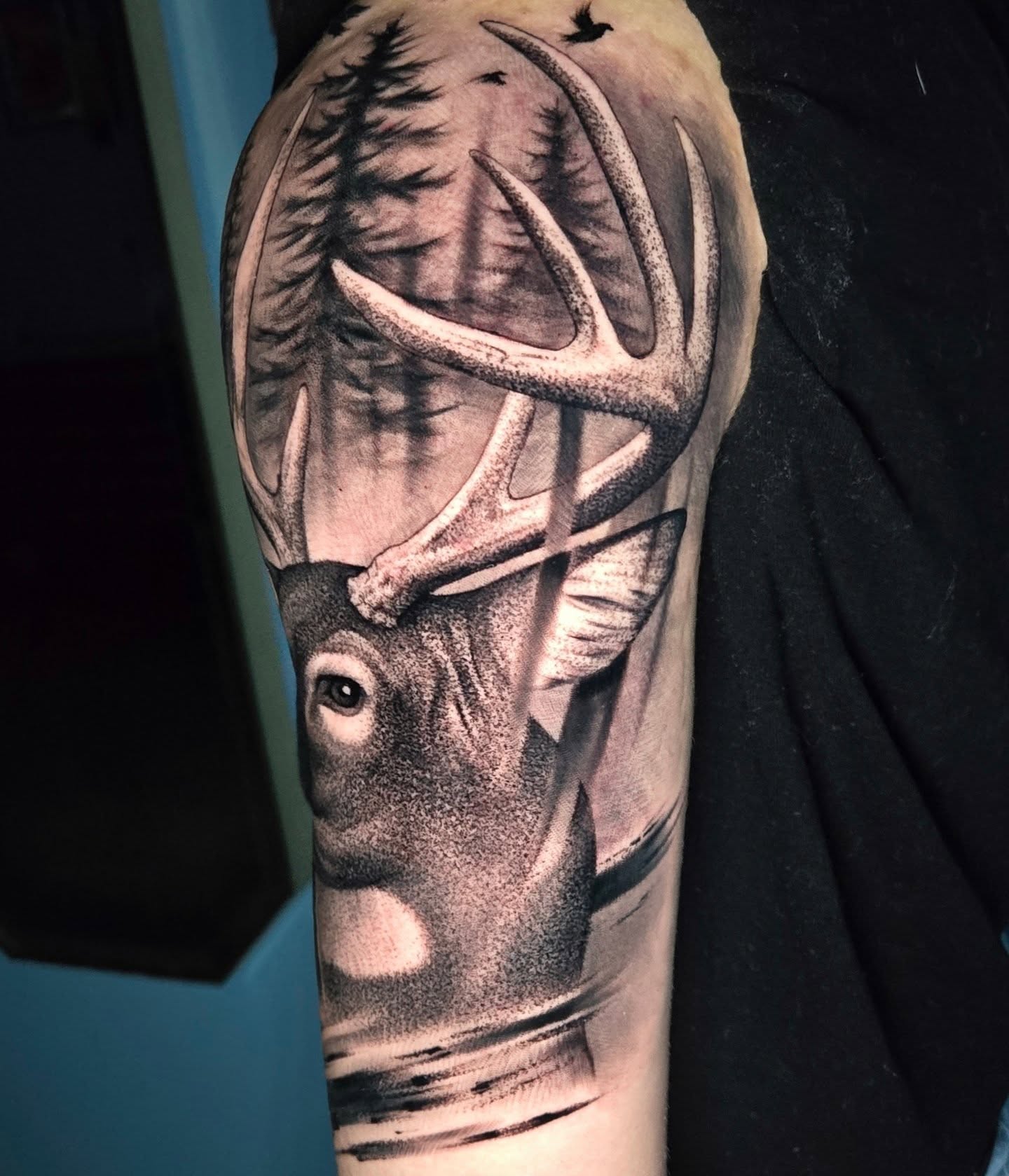 Tattoo by @stagertattoos — realism, dotwork