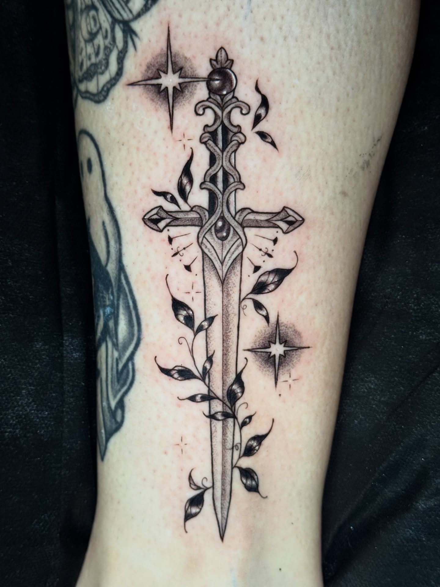 Tattoo by @kasey_may_tattoos — black_and_grey, ornamental