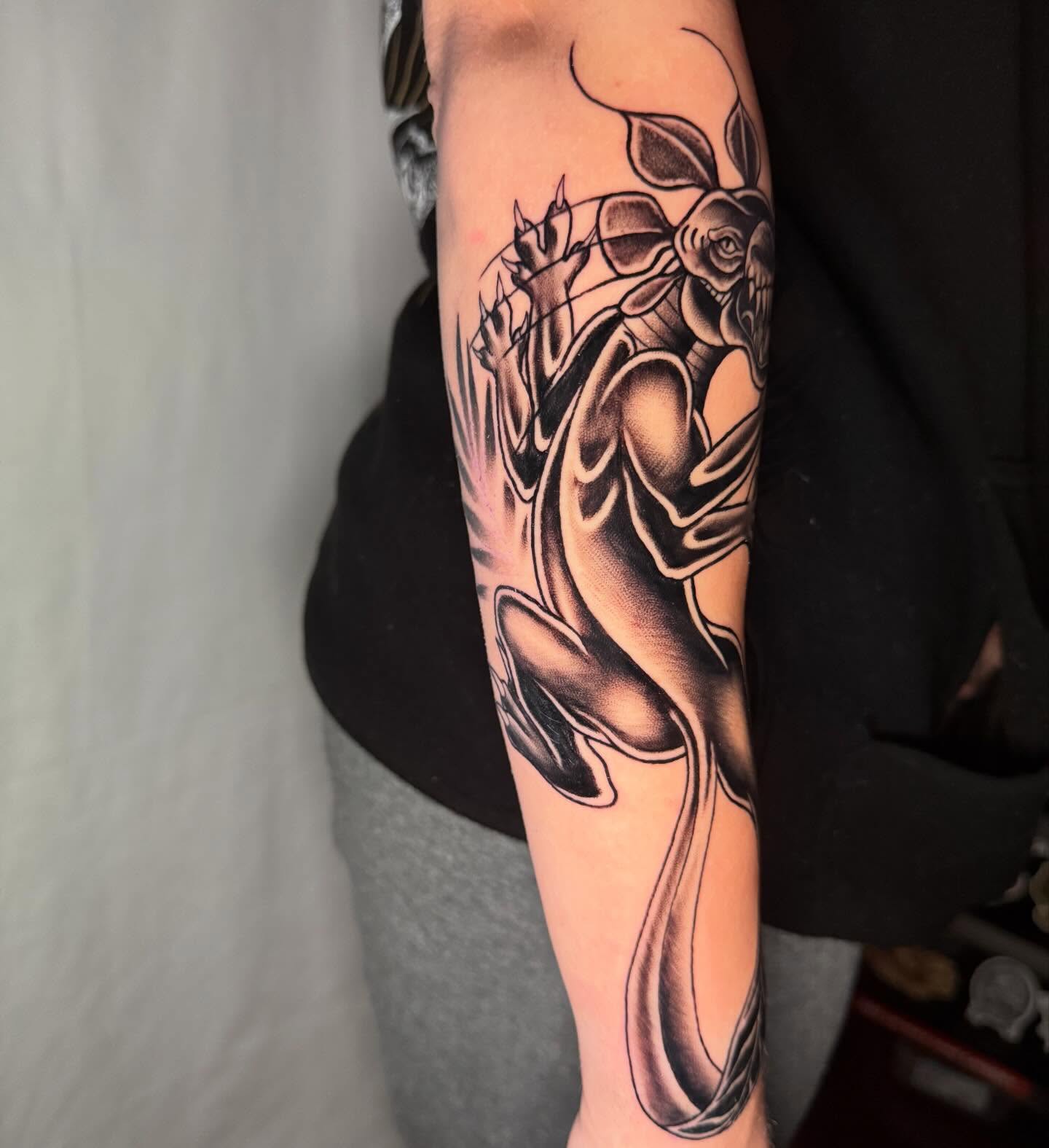 Tattoo by @hailyeahtattoos — black_and_grey, realism