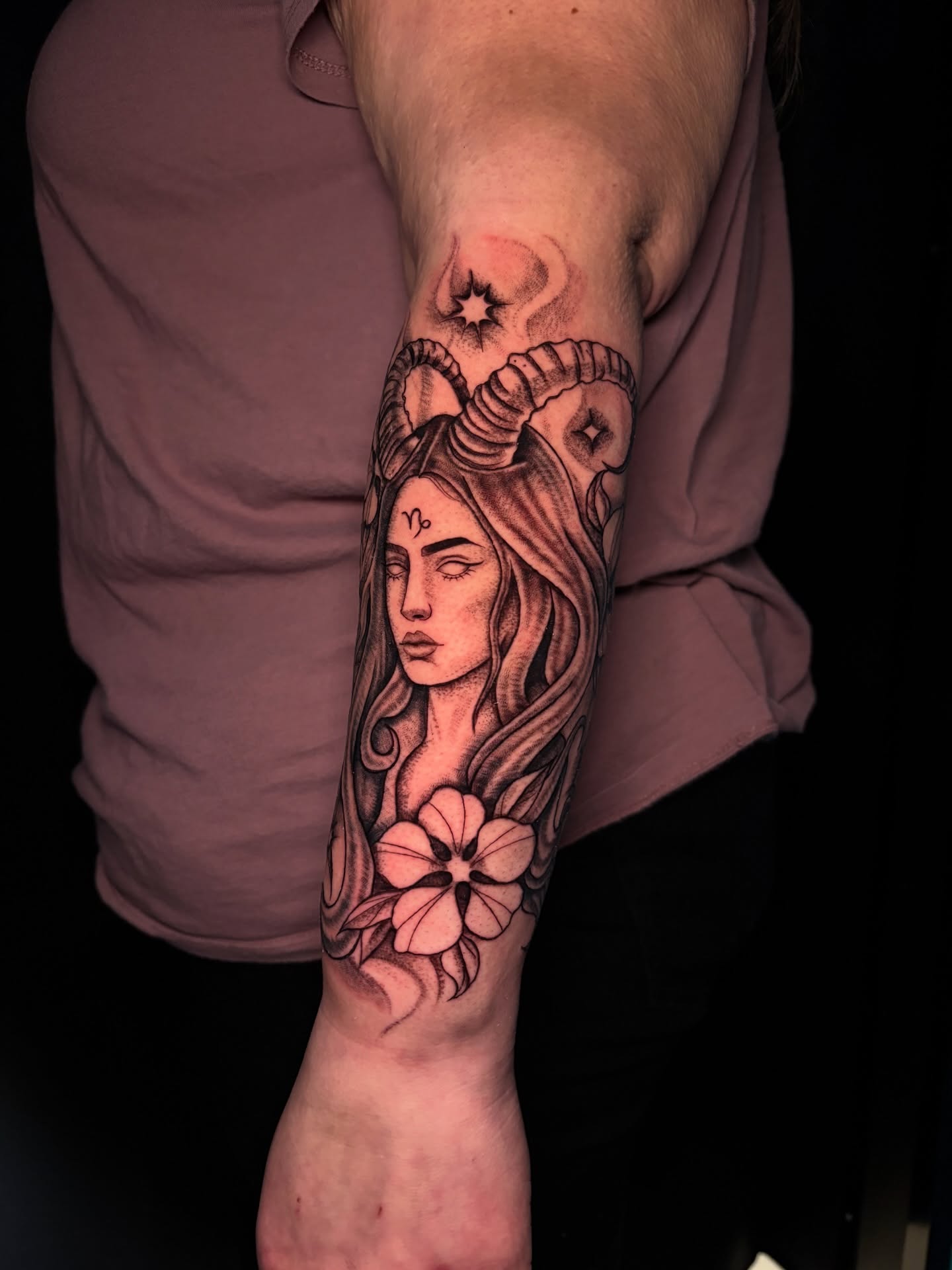 Tattoo by @angeline.tattoo — black_and_grey, realism