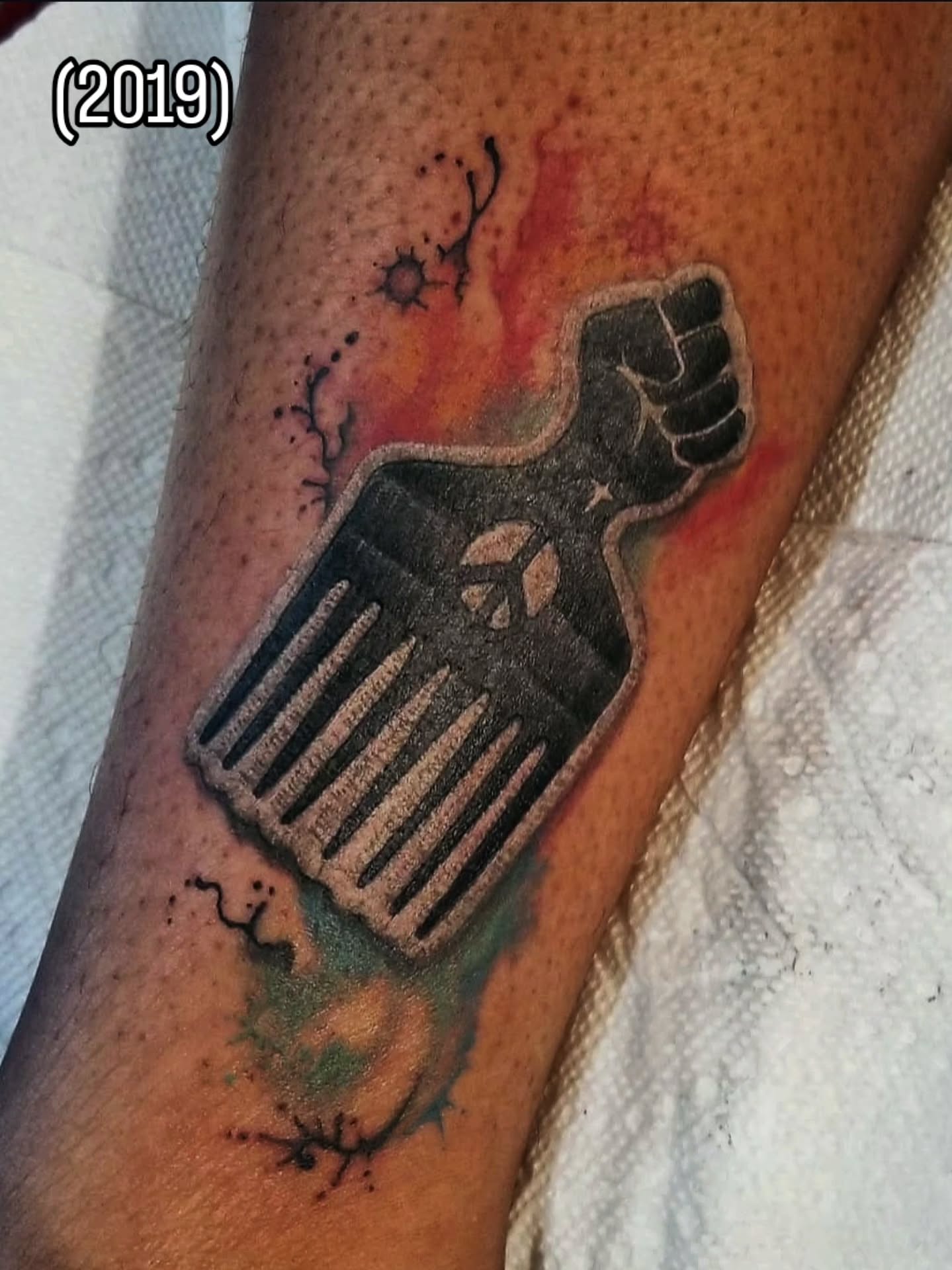 Fist American traditional tattoo on the forearm by ๐๐๐๐