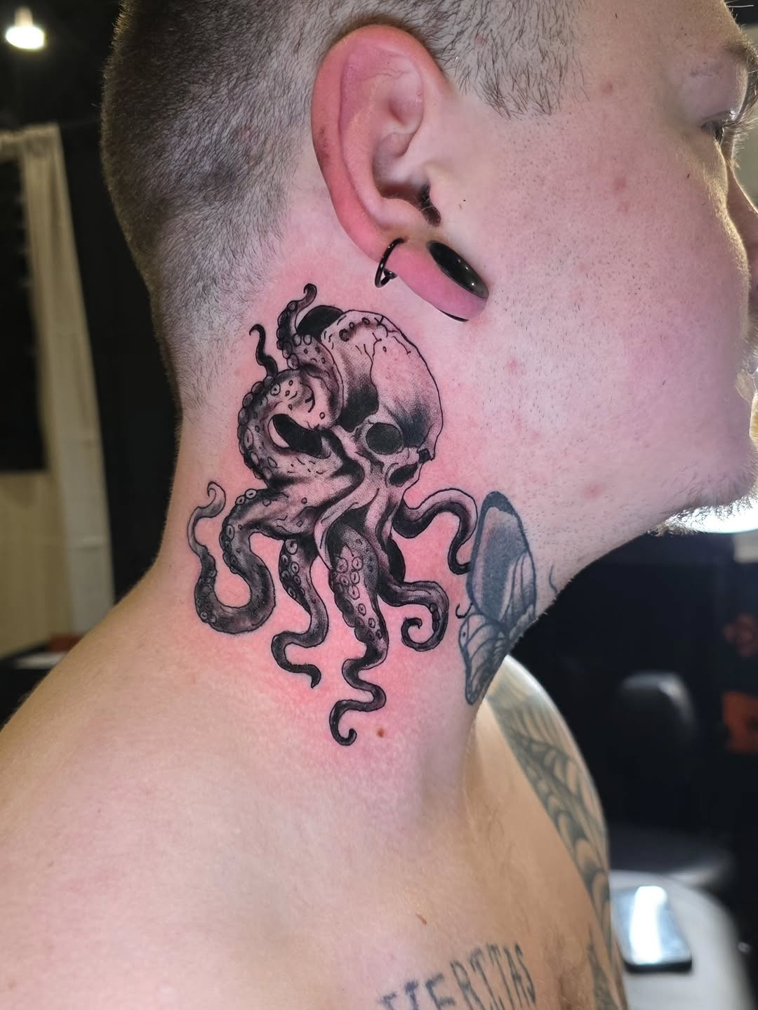 Tattoo by @tattoo_fowler — black_and_grey, dark_realism