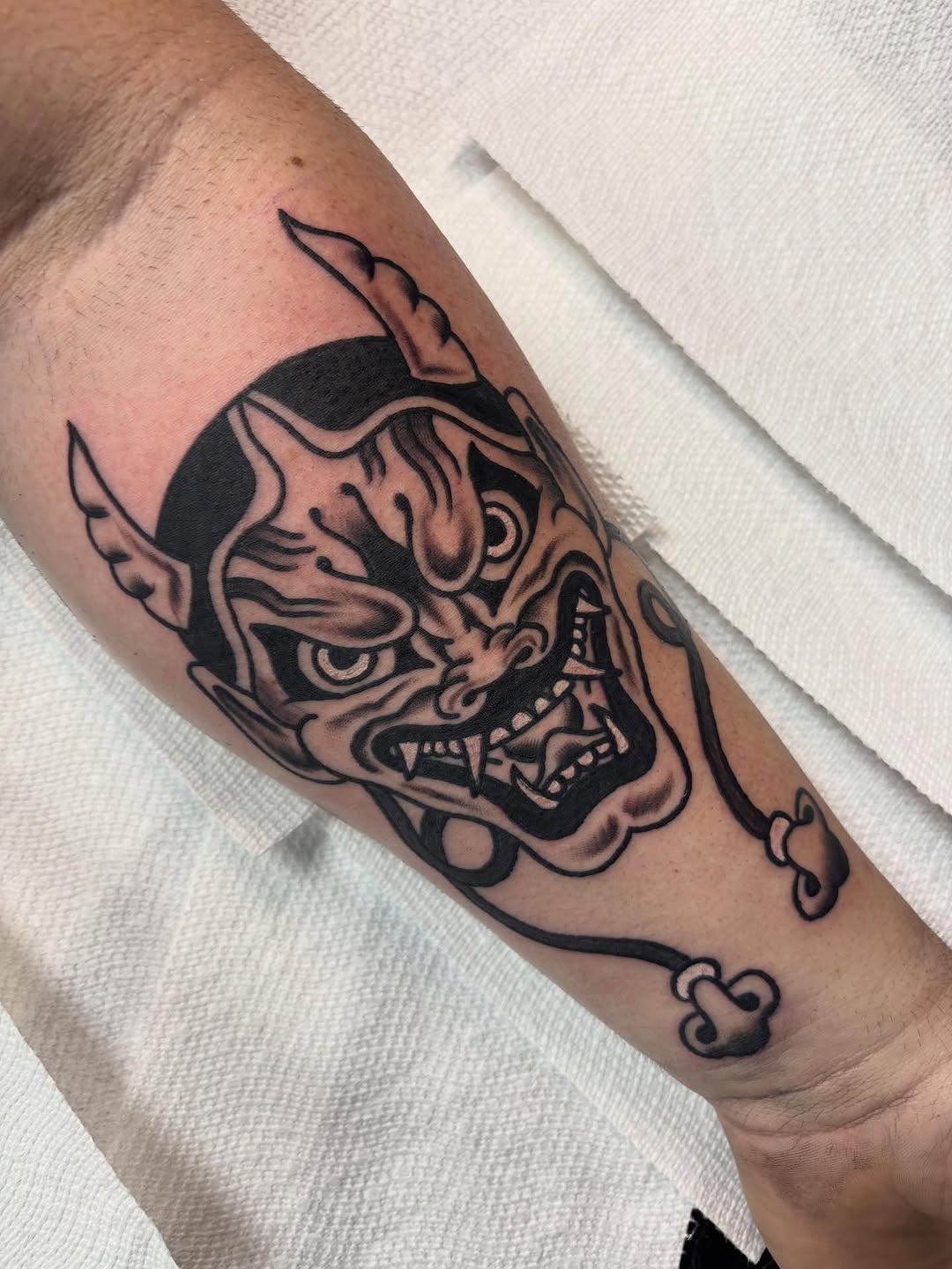 Tattoo by @tannerbrushtattooer โ japanese_irezumi, black_and_grey