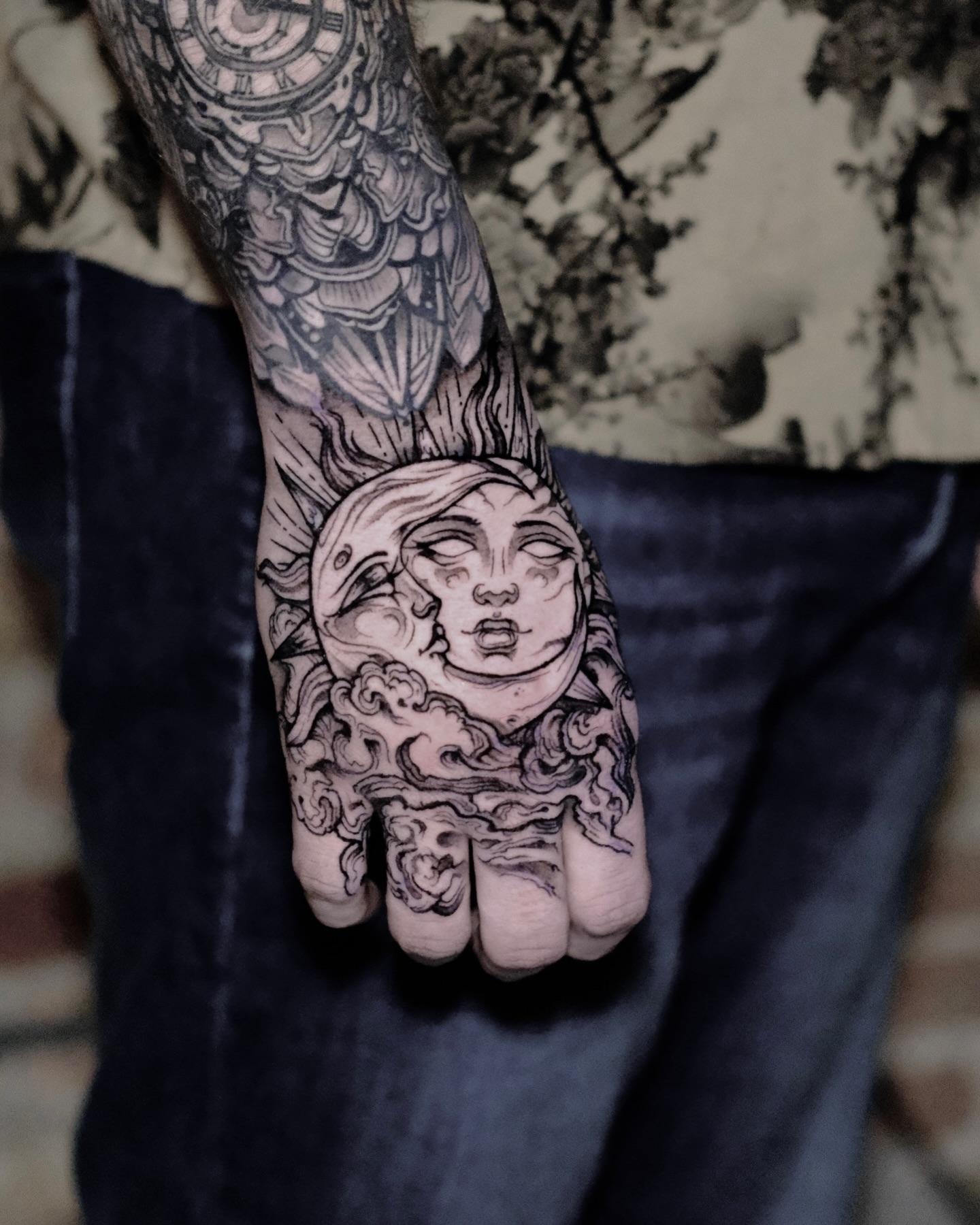 Tattoo by @hellbunnytattoos — black_and_grey, surrealism