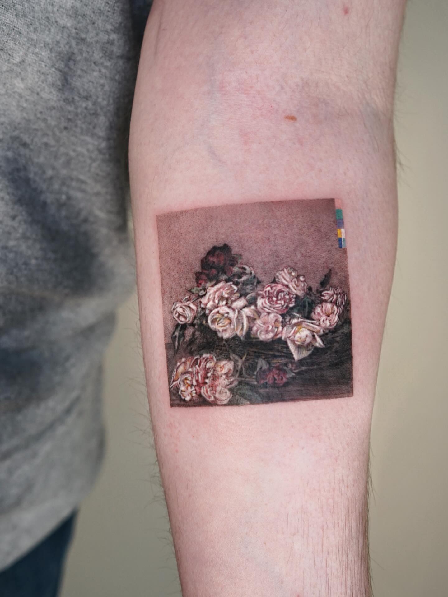 Flower arrangement realism tattoo on the forearm by Alissa Jung