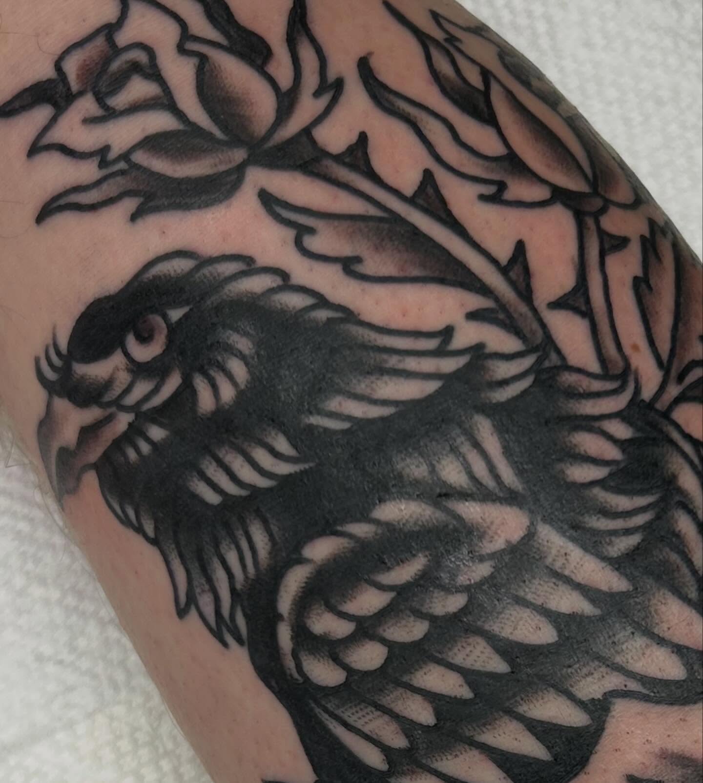 Tattoo by @erineinhorn — american_traditional, black_and_grey