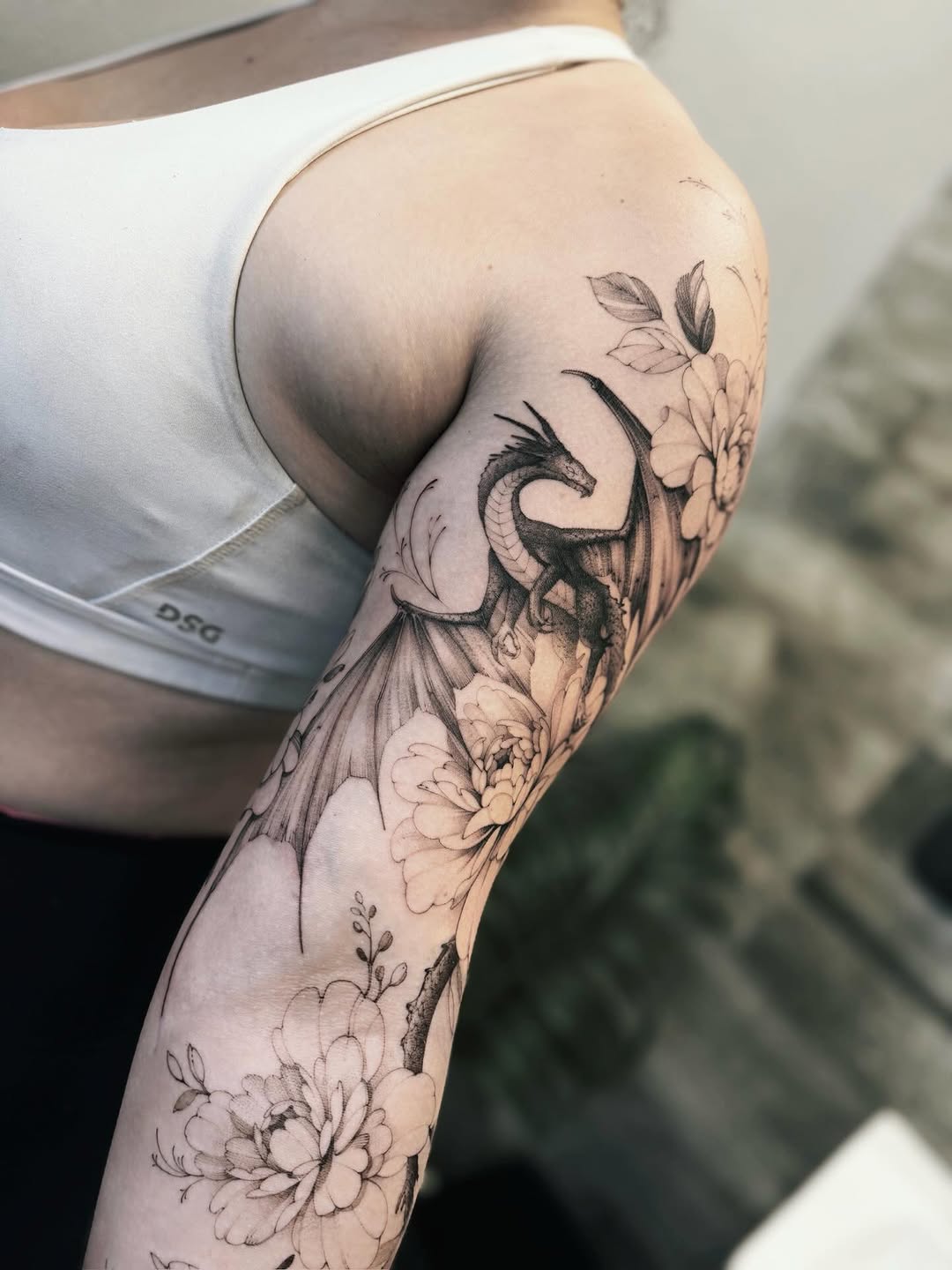 Tattoo by @angel.flow144 — black_and_grey, realism