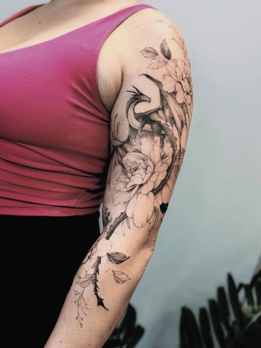Tattoo by @angel.flow144 — black_and_grey, realism