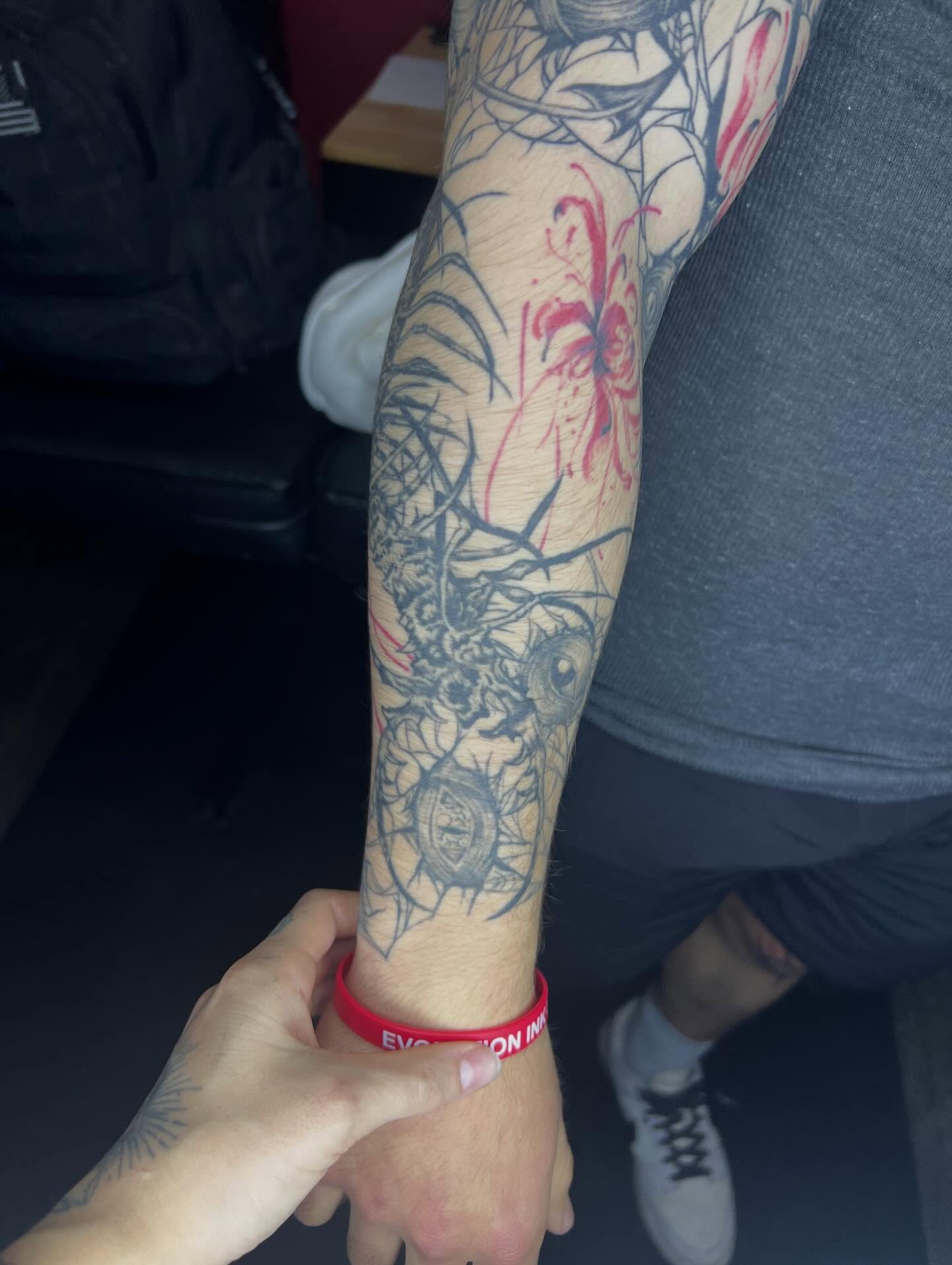 Tattoo by @darklunatattoos — black_and_grey