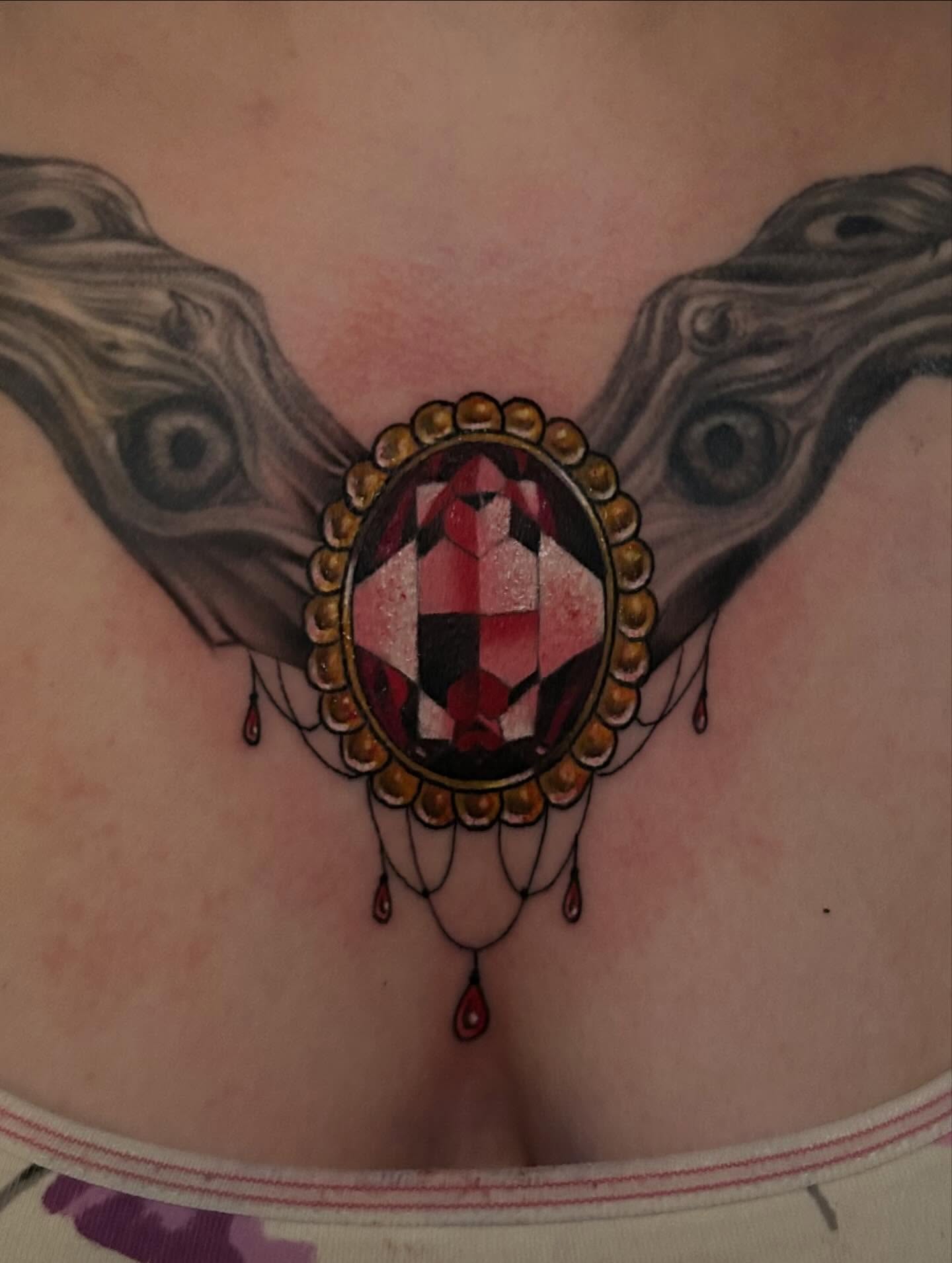 Tattoo by @backhandedculture — geometric, trash_polka