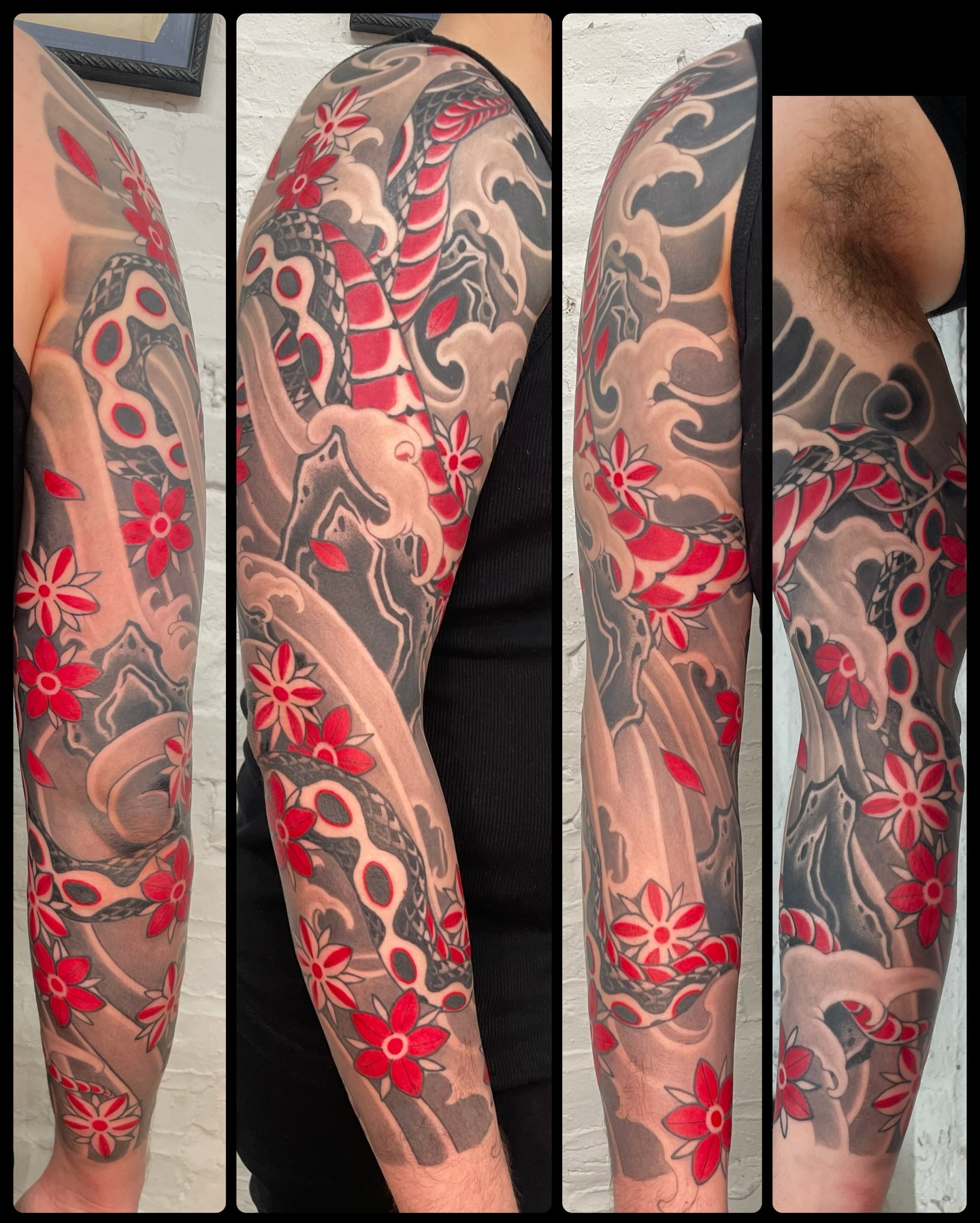 Tattoo by @collie_tattoos — japanese_irezumi, dotwork