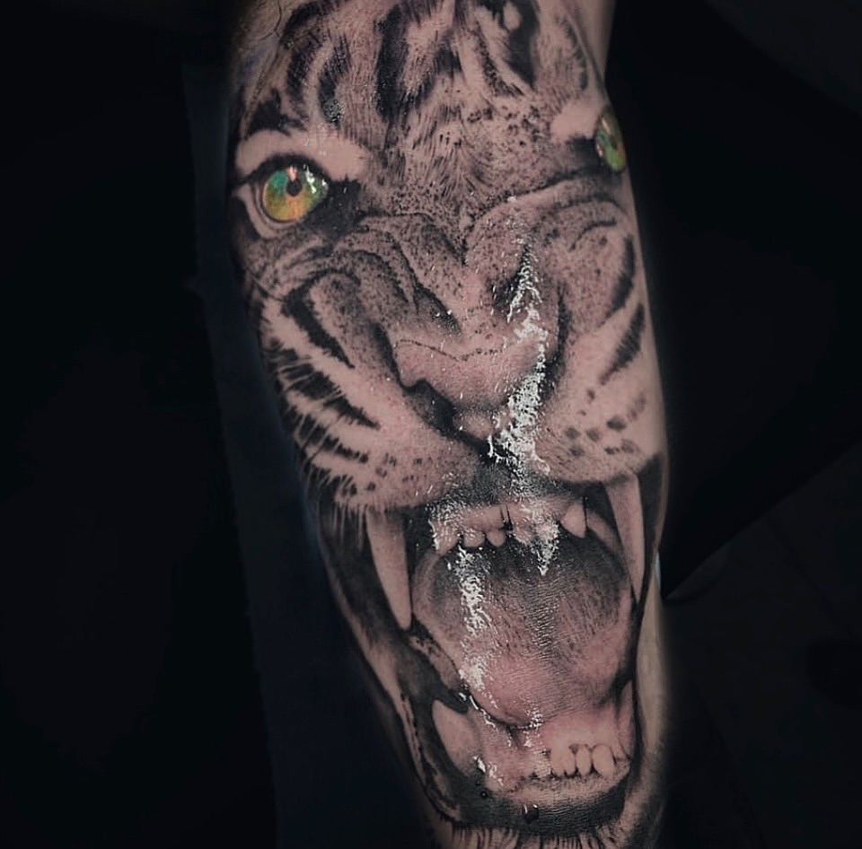 Tattoo by @freehandinbrandon — realism, black_and_grey