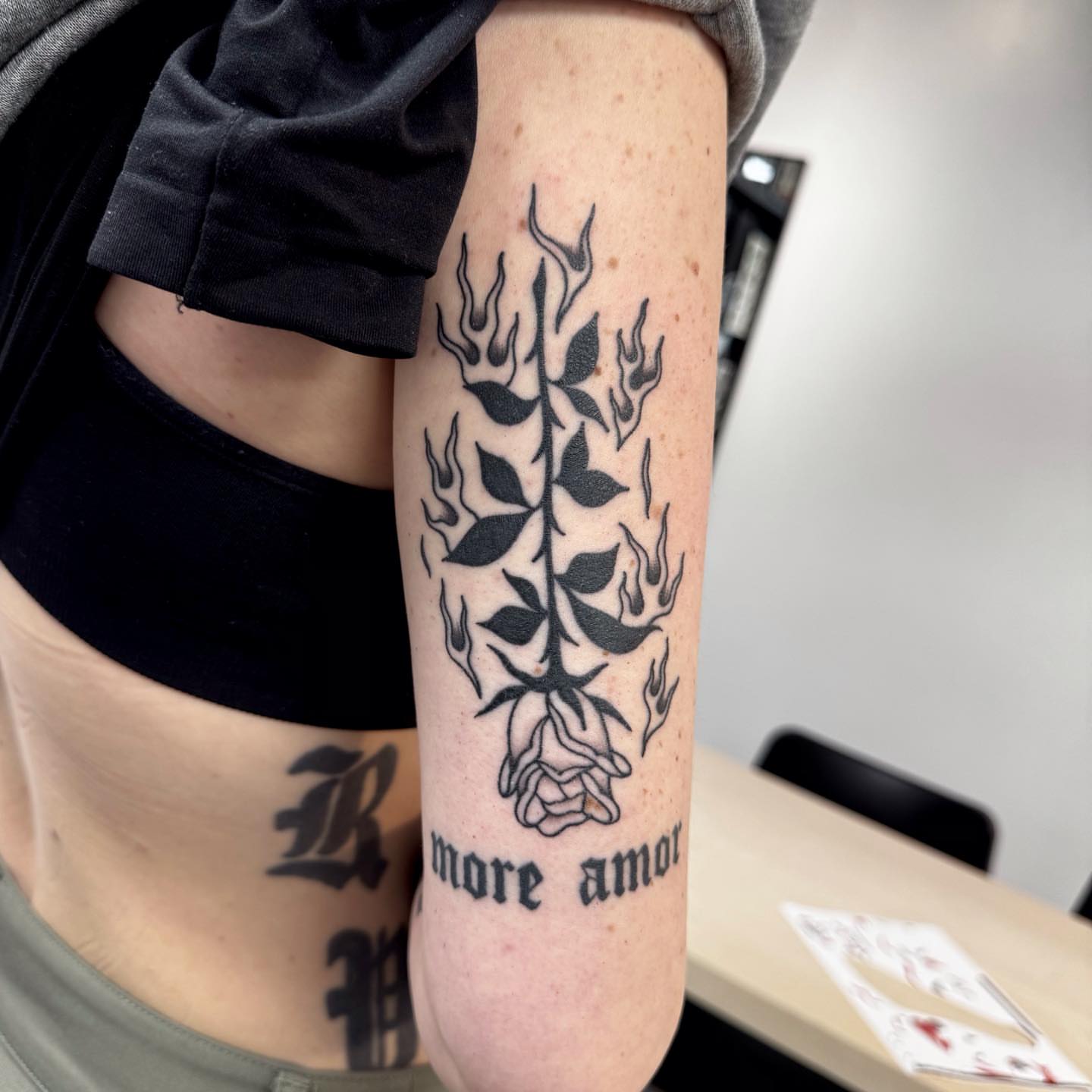 Tattoo by @kurtischappell — black_and_grey