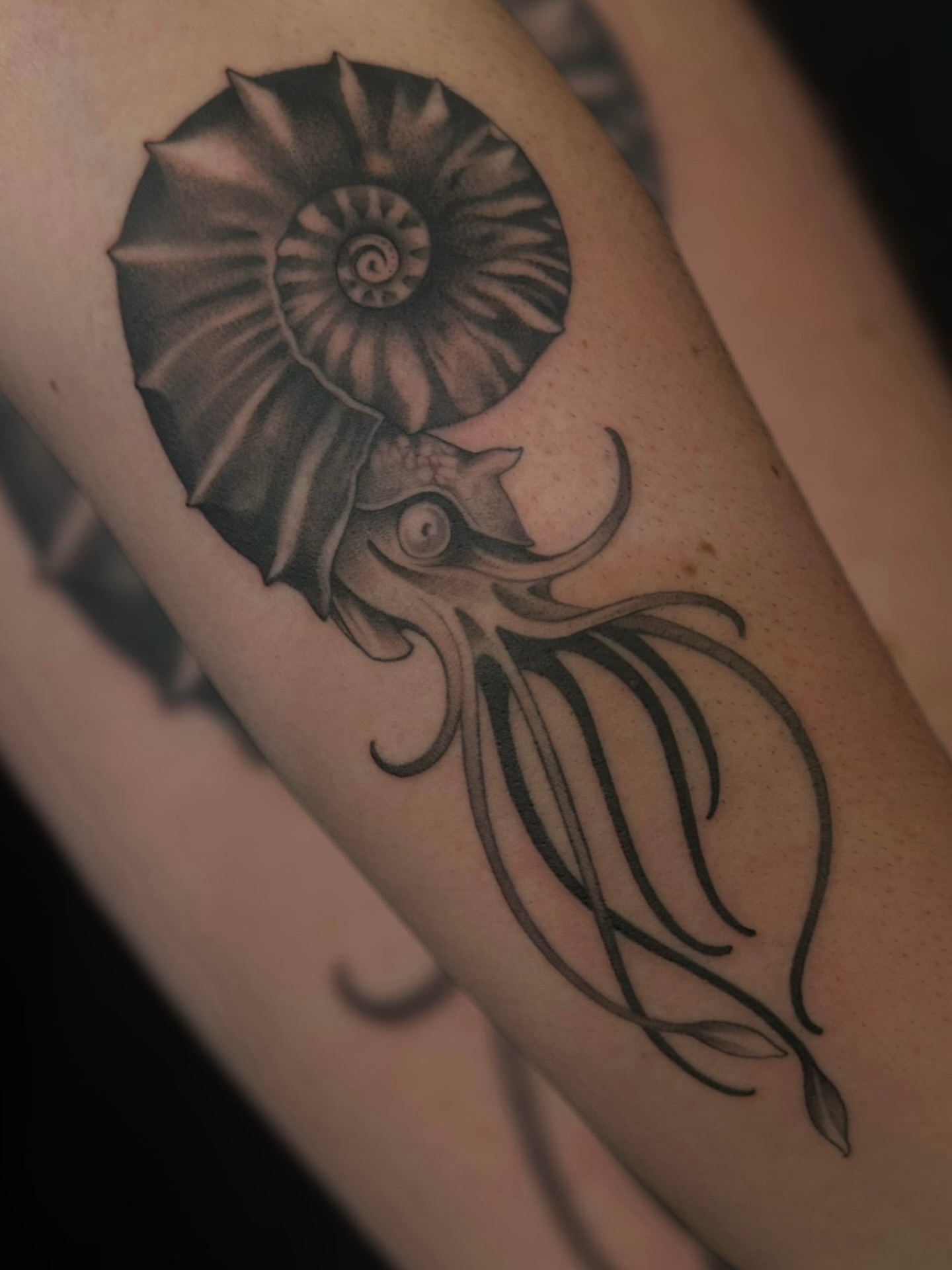 Tattoo by @shriekingpossum — black_and_grey, realism
