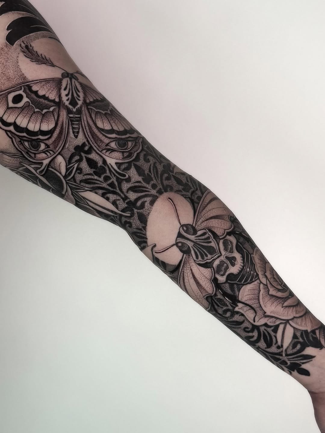 Tattoo by @luna_sea_tattoo — black_and_grey, dotwork