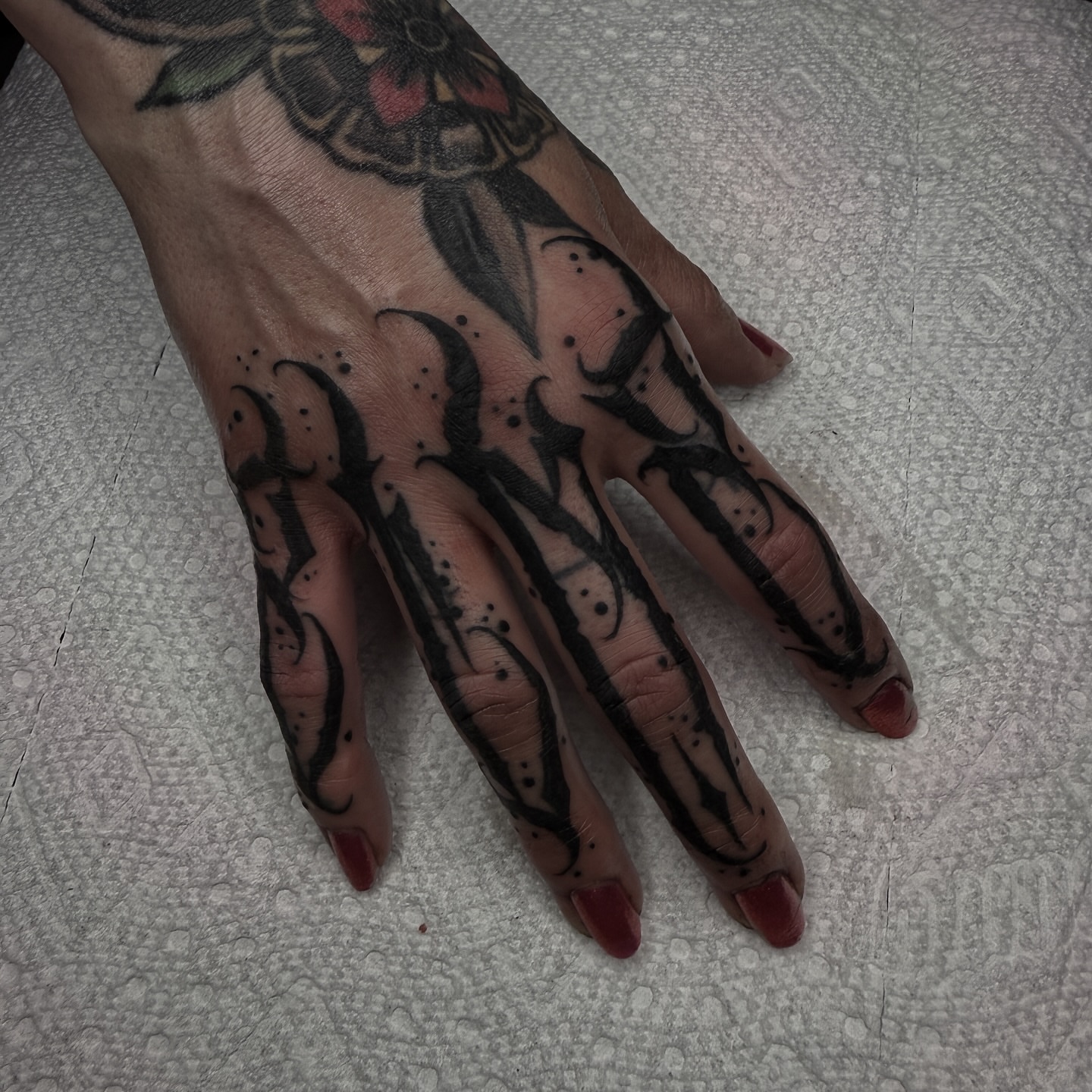Hand with intricate design dotwork tattoo on the hand by ⚔️Andreas Dolleschal⚔️