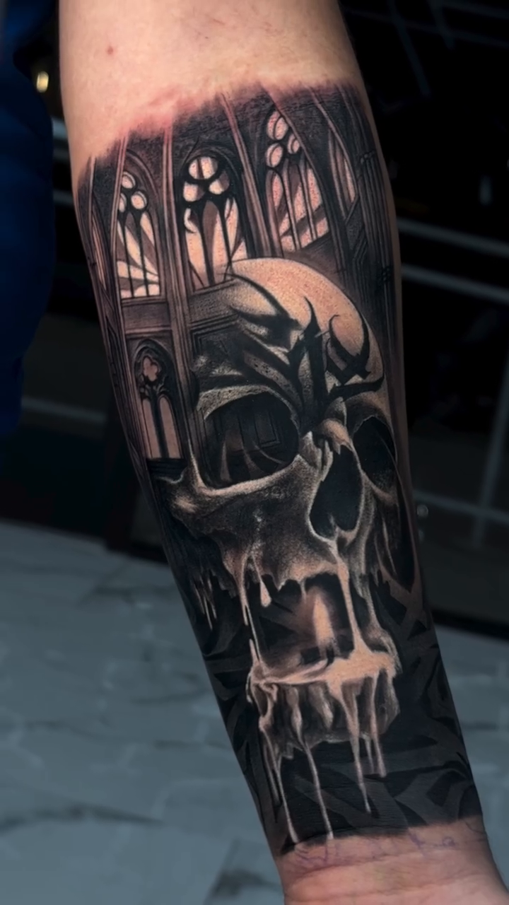 Tattoo by @michaelsosaink — dark_realism, black_and_grey