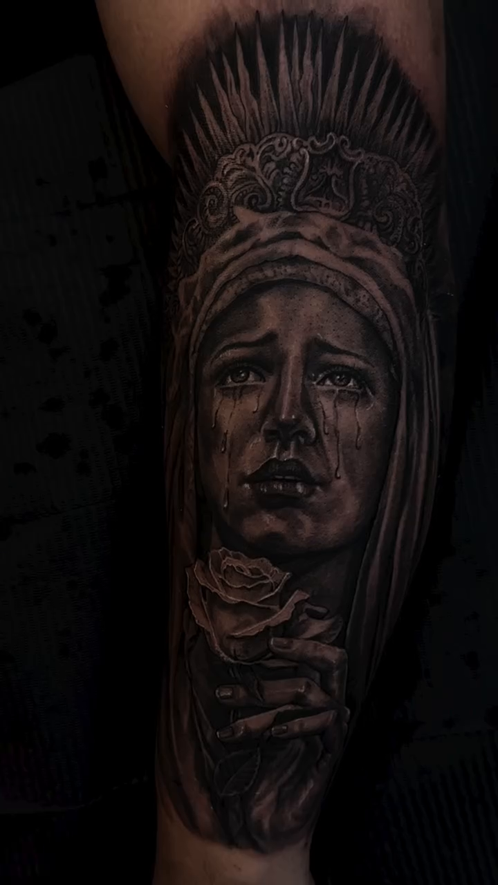 Tattoo by @tovar_tattoos — realism, black_and_grey