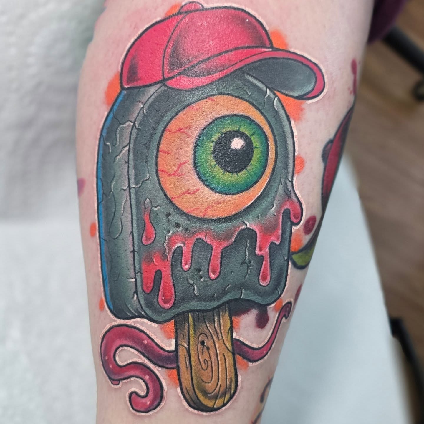 Tattoo by @athorp2020 — american_traditional, trash_polka