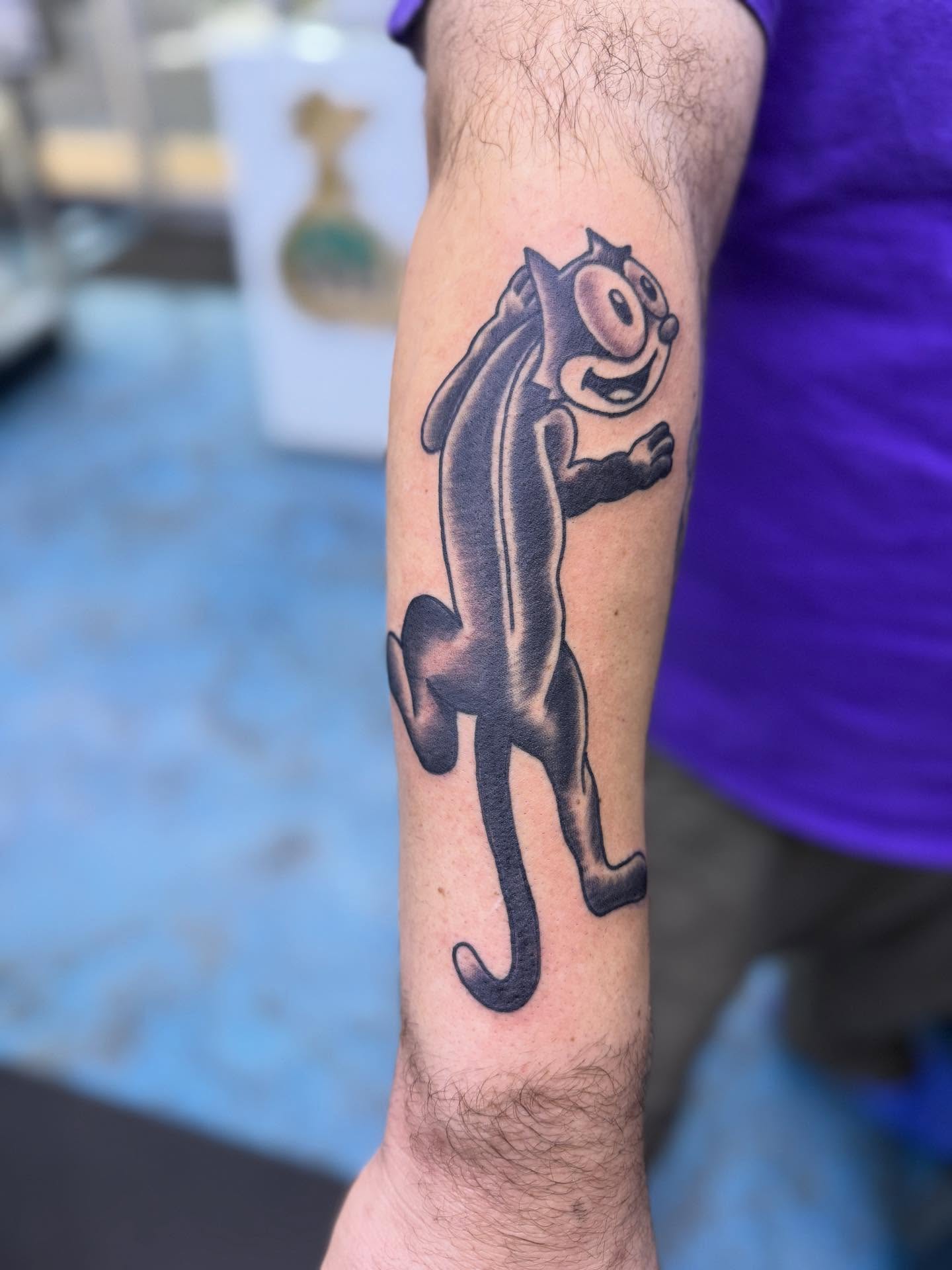 Tattoo by @thestraytats — black_and_grey
