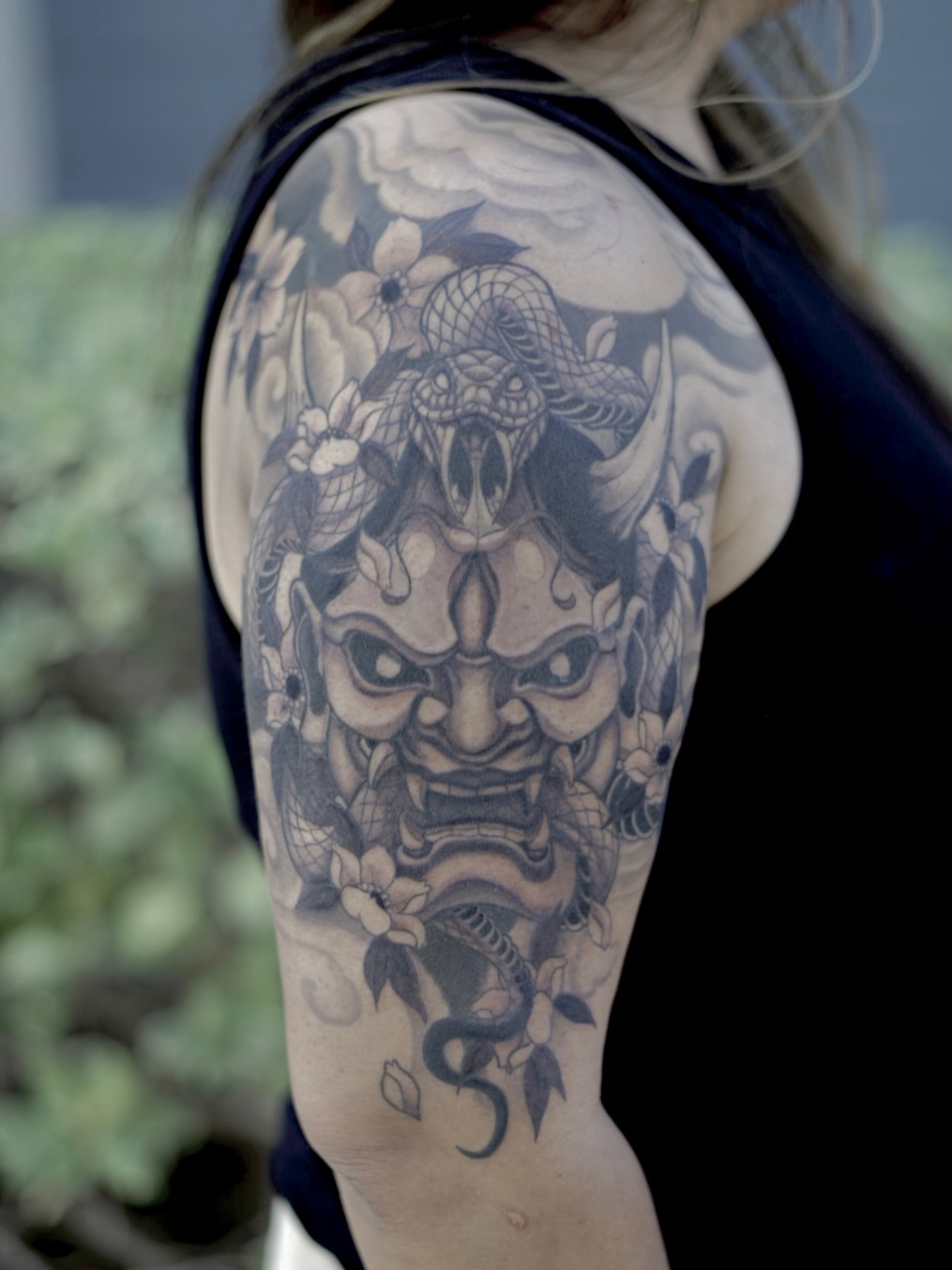 Tattoo by @david_ensoink — japanese_irezumi, black_and_grey