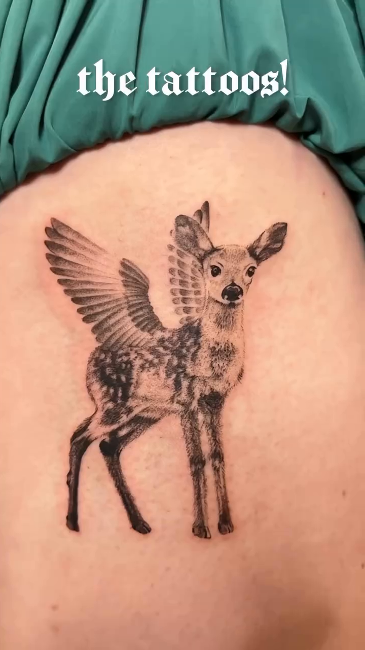 Winged deer realism tattoo by ๐ฐ ๐ต๐๐๐๐๐ ๐ฐ