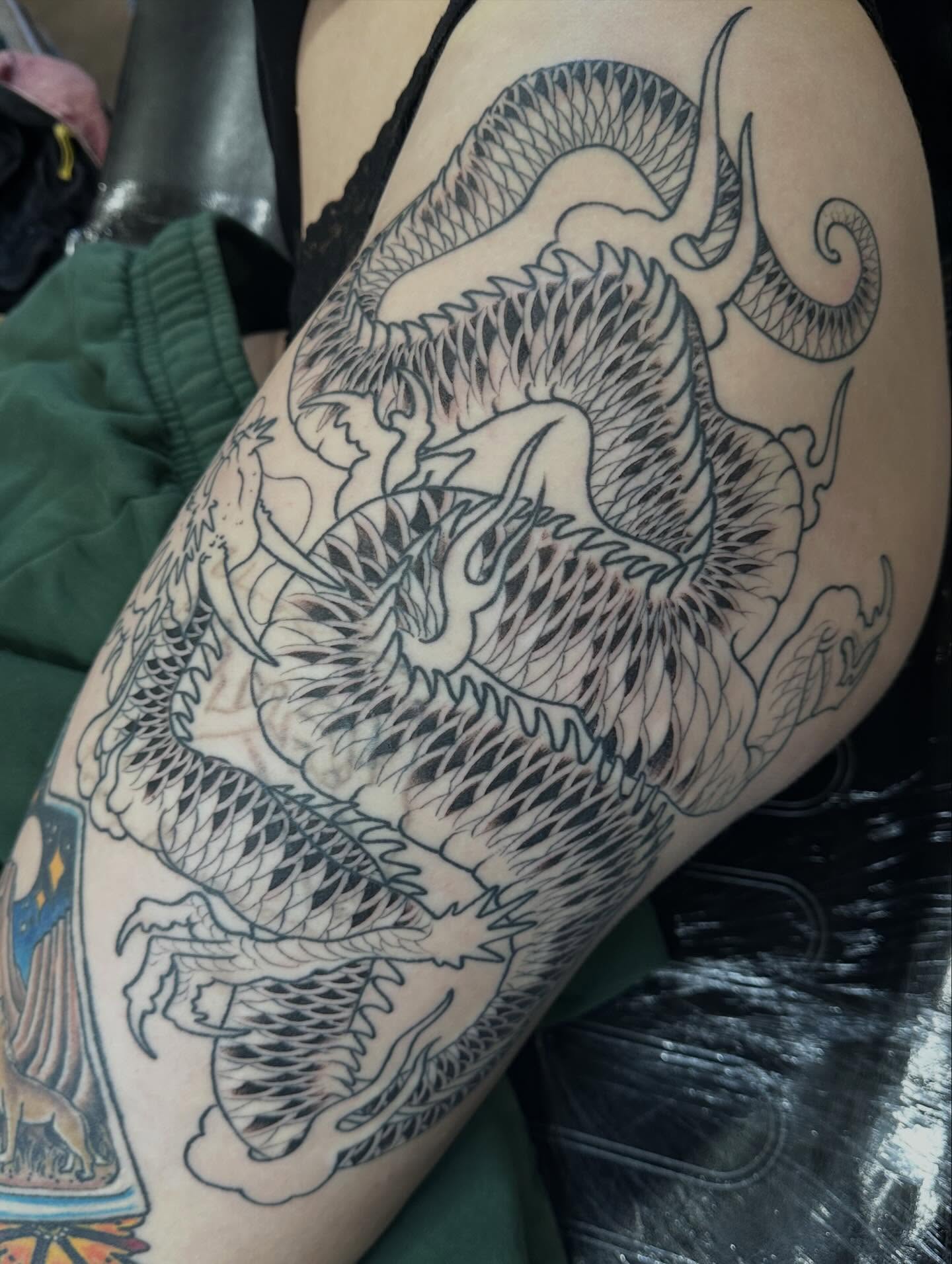 Tattoo by @sierra_does_tattoos — black_and_grey