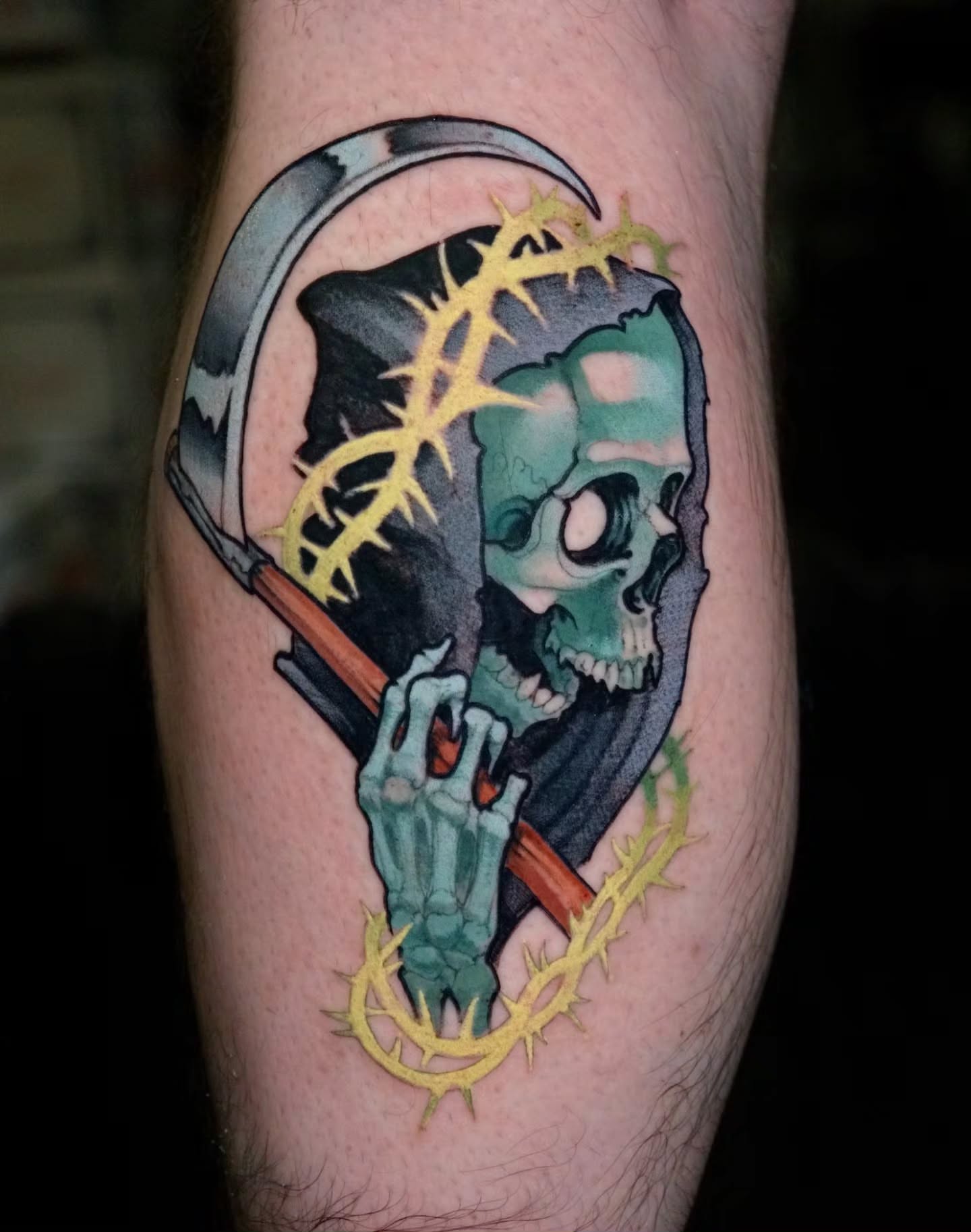 Tattoo by @justinbyrdart — american_traditional, dark_realism