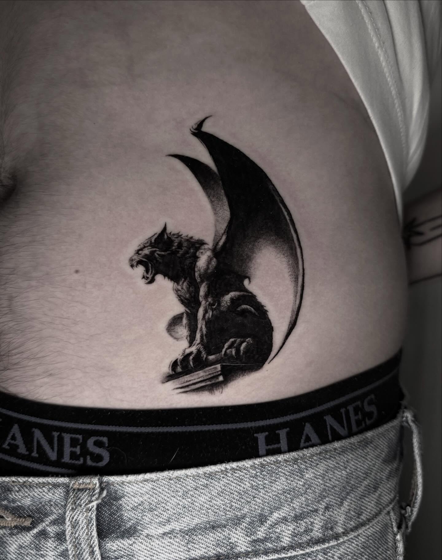 Tattoo by @hellishxtattoos โ black_and_grey, realism