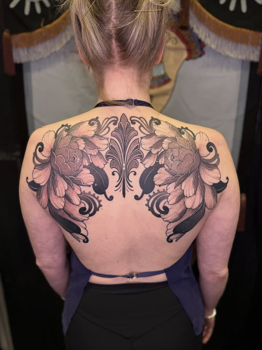 Tattoo by @jenaperrytattoos — black_and_grey, ornamental