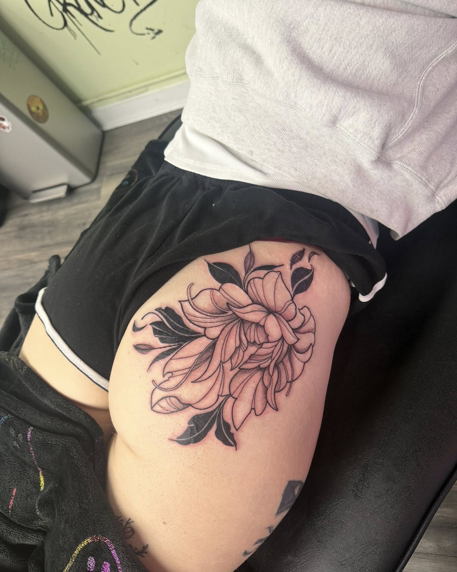 Tattoo by @mom_tats — black_and_grey