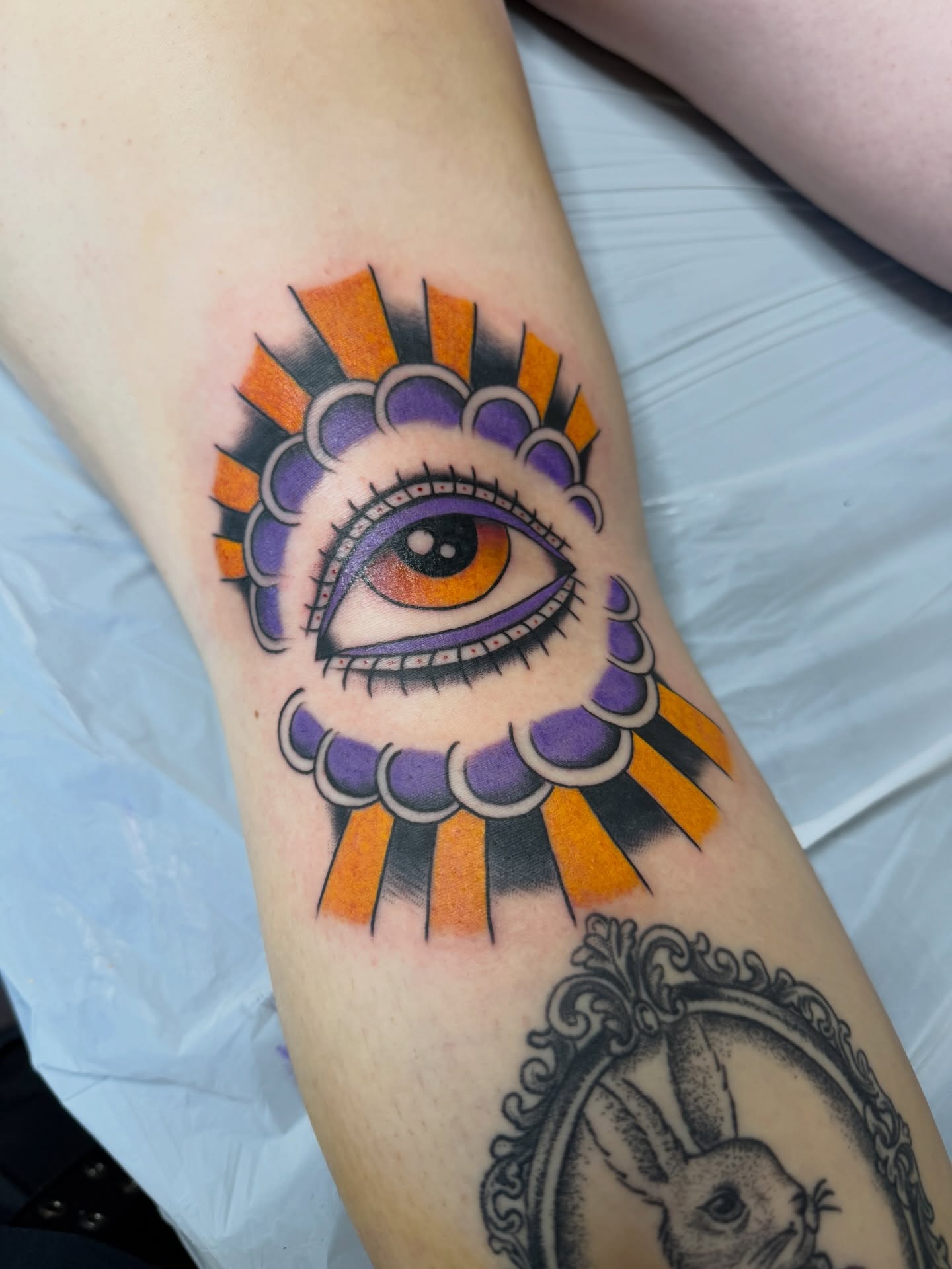 Eye American traditional tattoo on the forearm by แดแด ๐ฎ๐ท ๐ฆ๐ซ