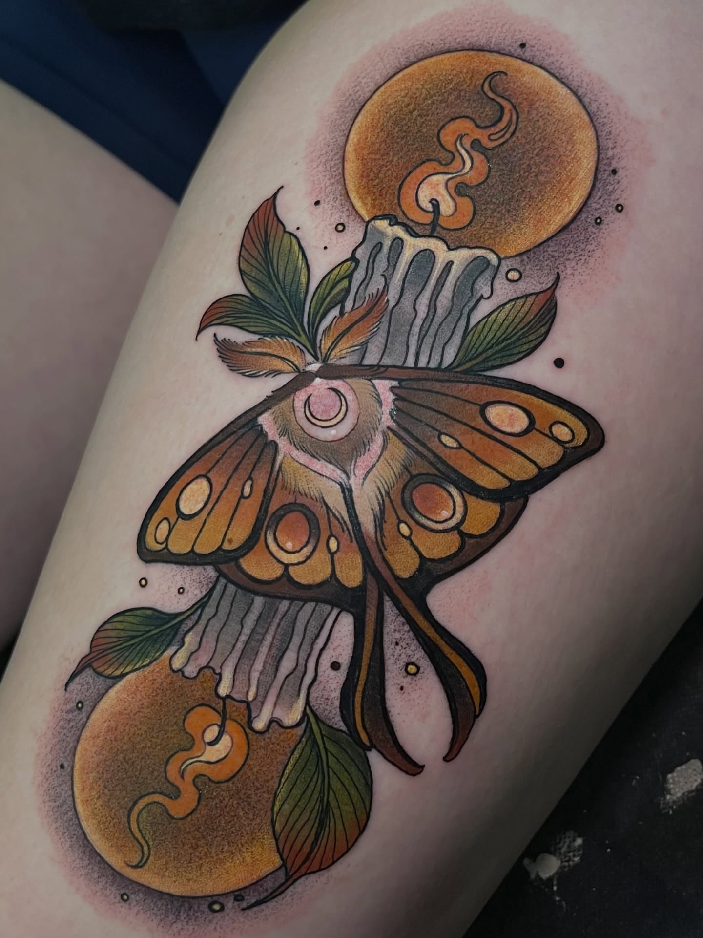 Tattoo by @charlotte.e.tattoos — new_school, dotwork