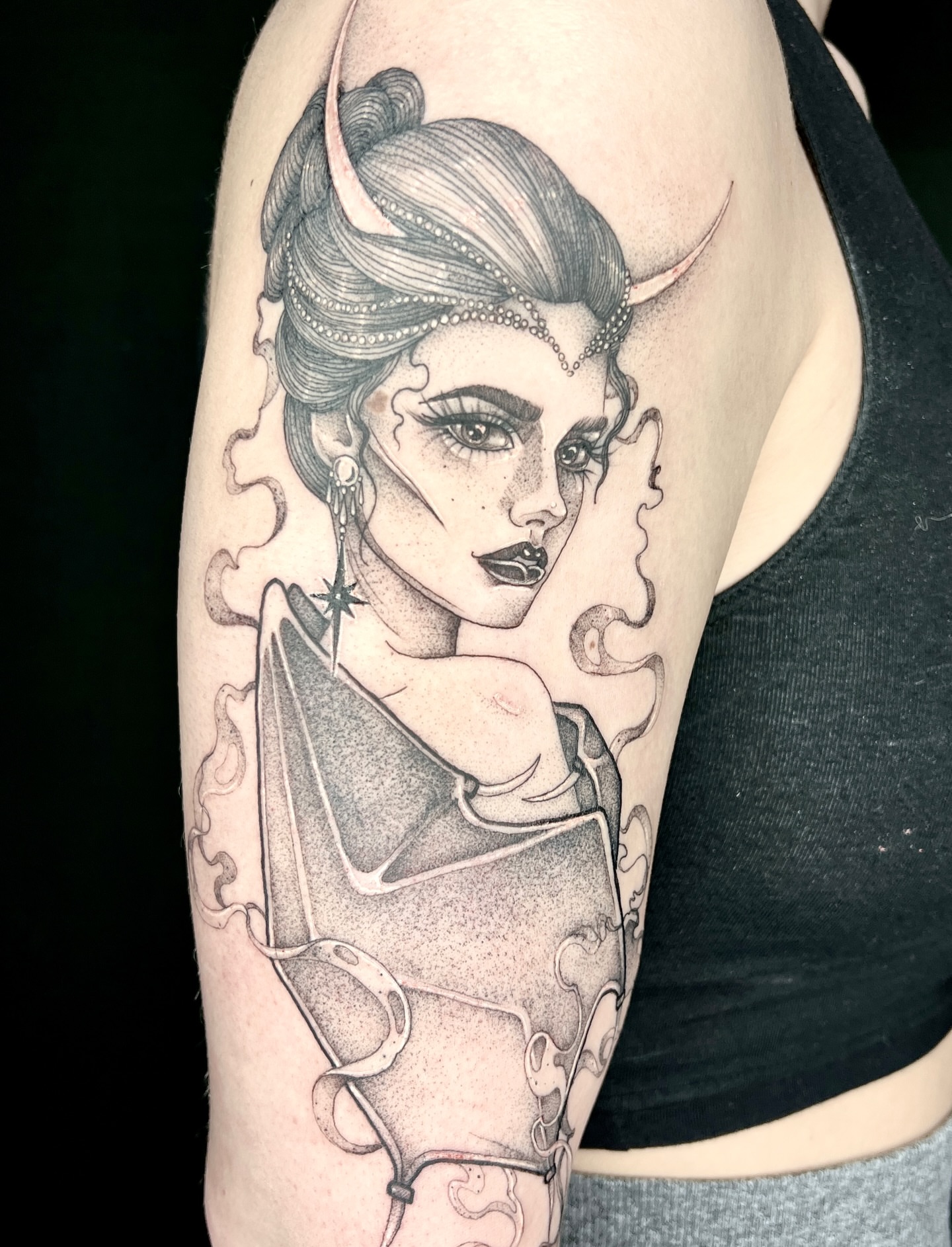 Tattoo by @patakota_ — dotwork, realism