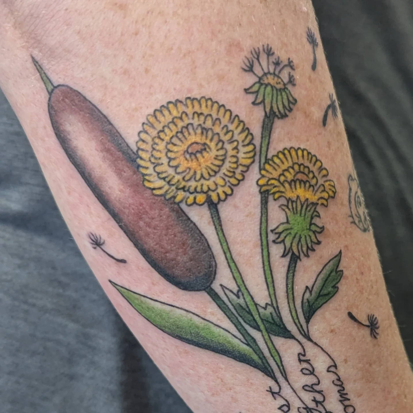 Dandelions realism tattoo on the forearm by ♡ Cora ♡