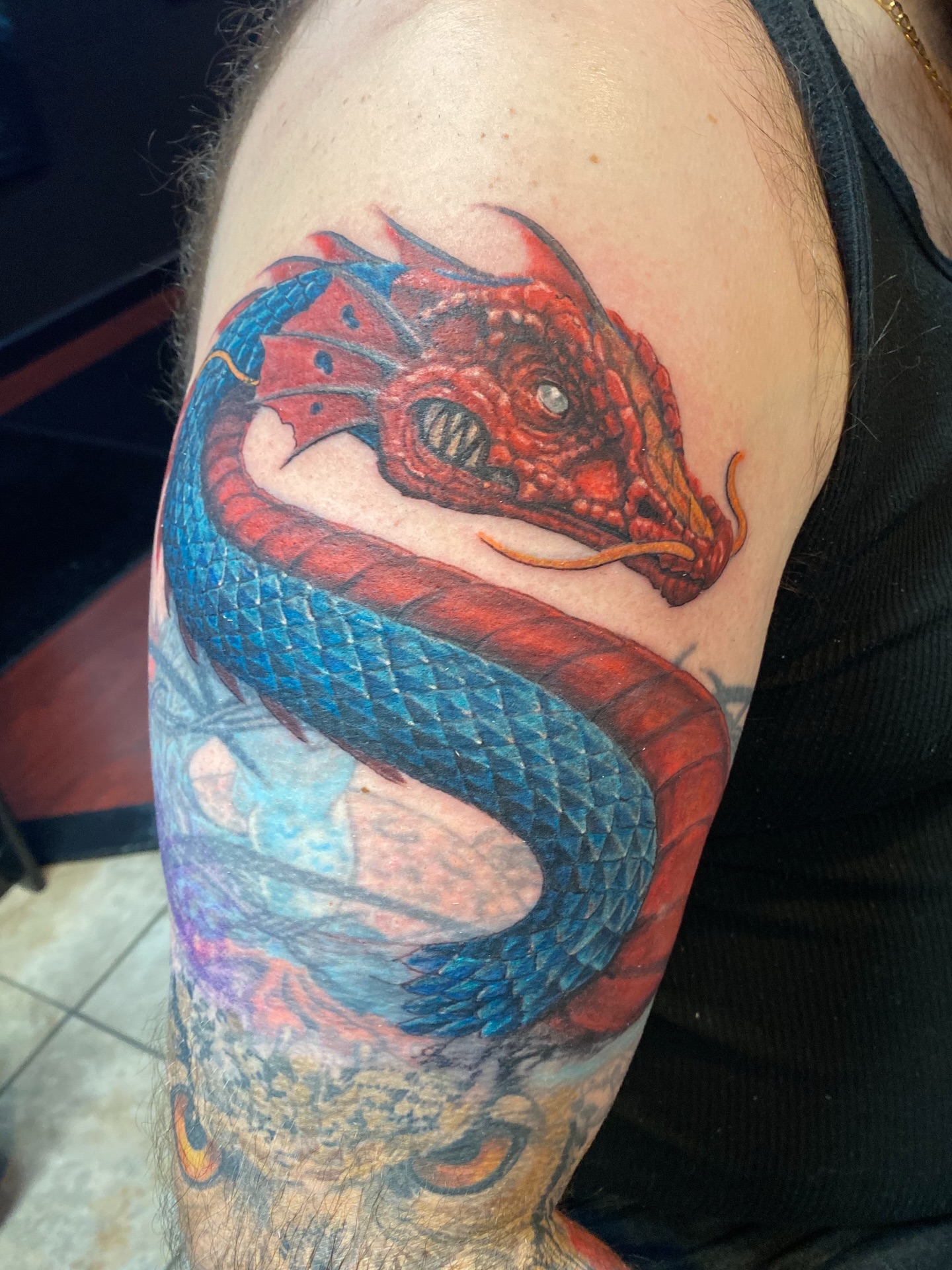 Tattoo by @kryzjewell — realism, dotwork