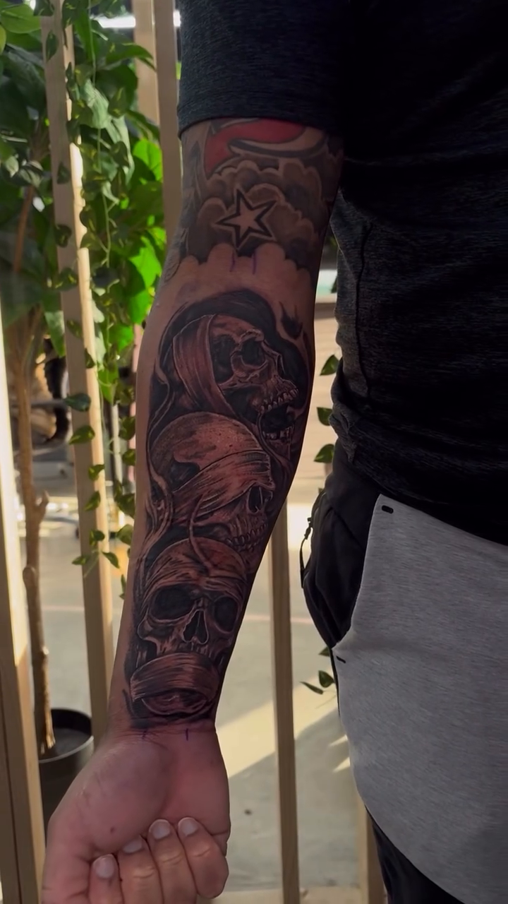 Tattoo by @inkbyisa_ — dark_realism, black_and_grey
