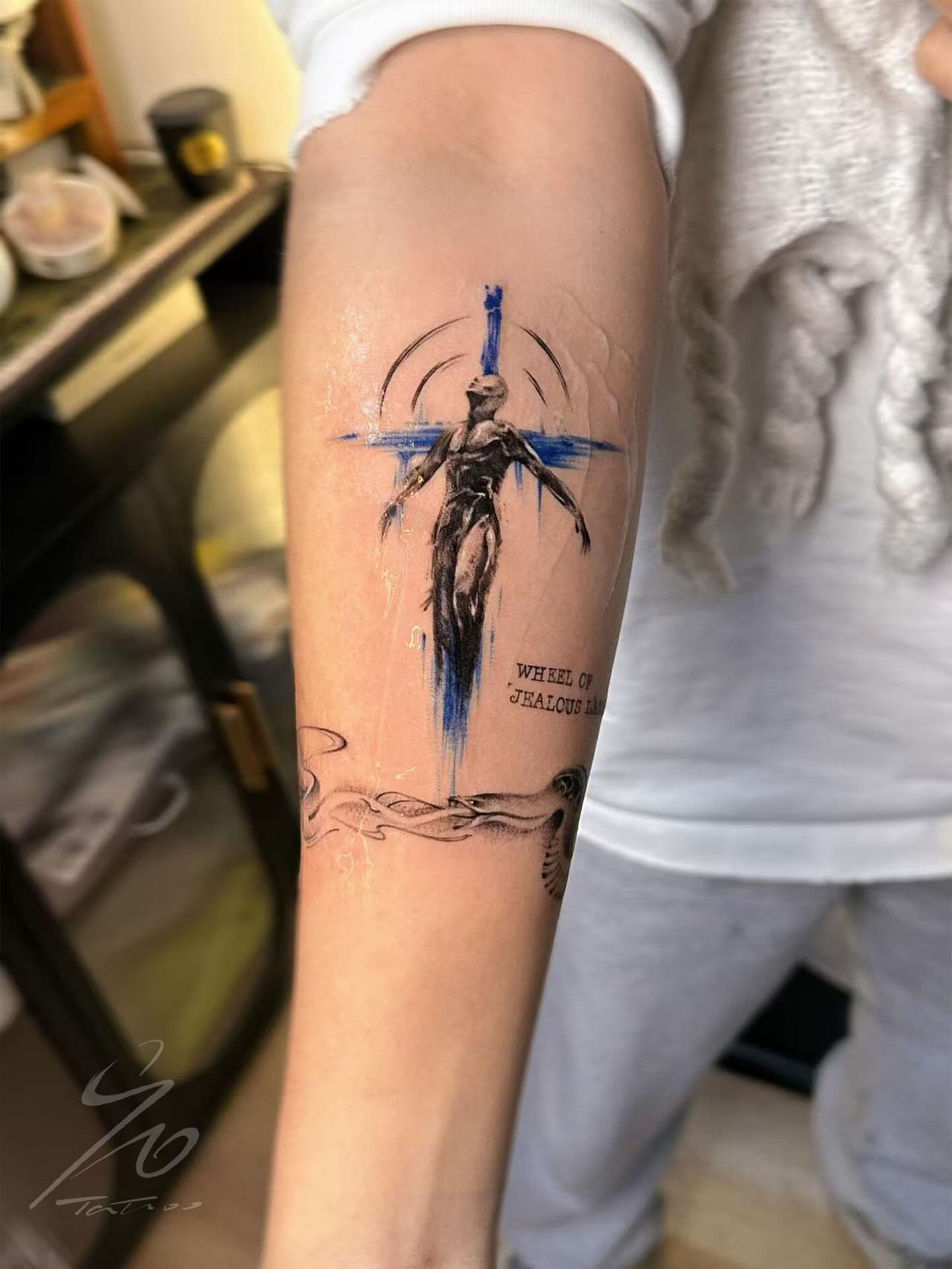 Tattoo by @90tattoo_ — dotwork, realism