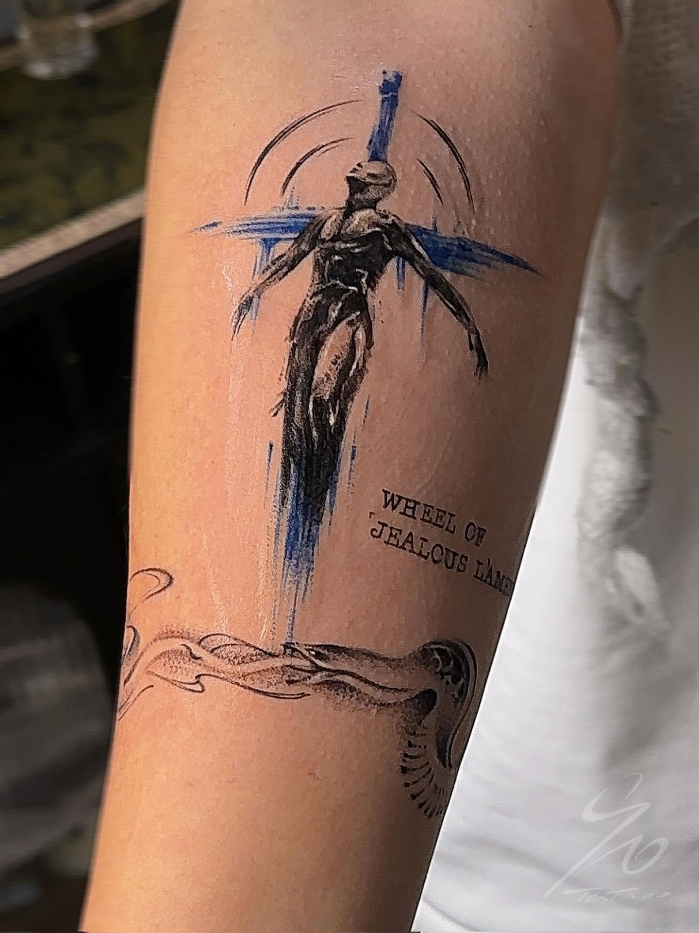 Tattoo by @90tattoo_ — black_and_grey, realism