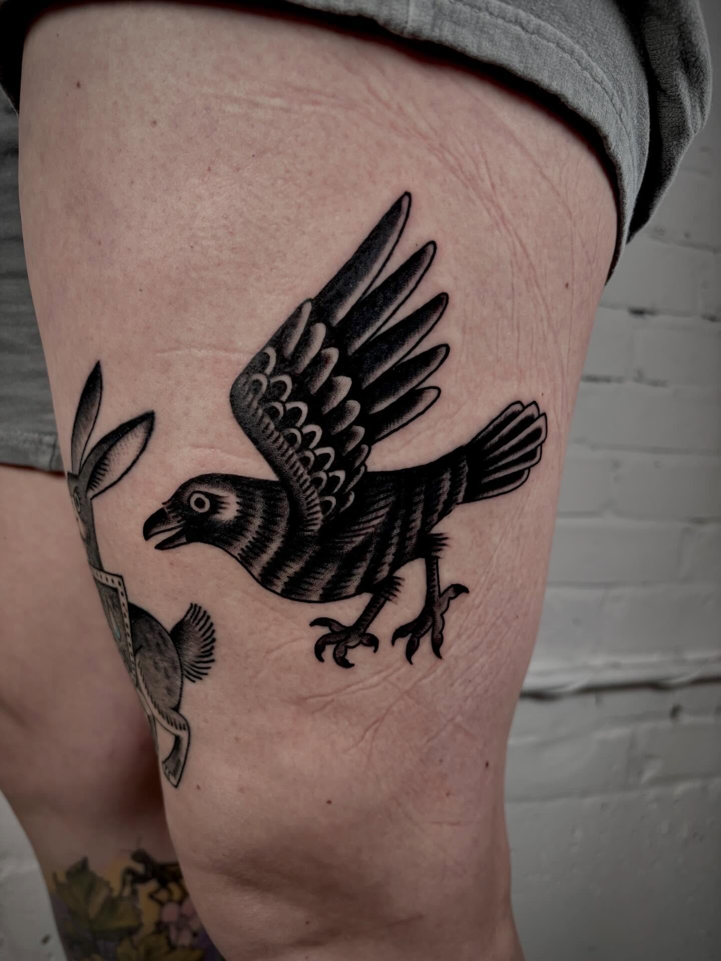 Tattoo by @dougvon_tattoos — black_and_grey