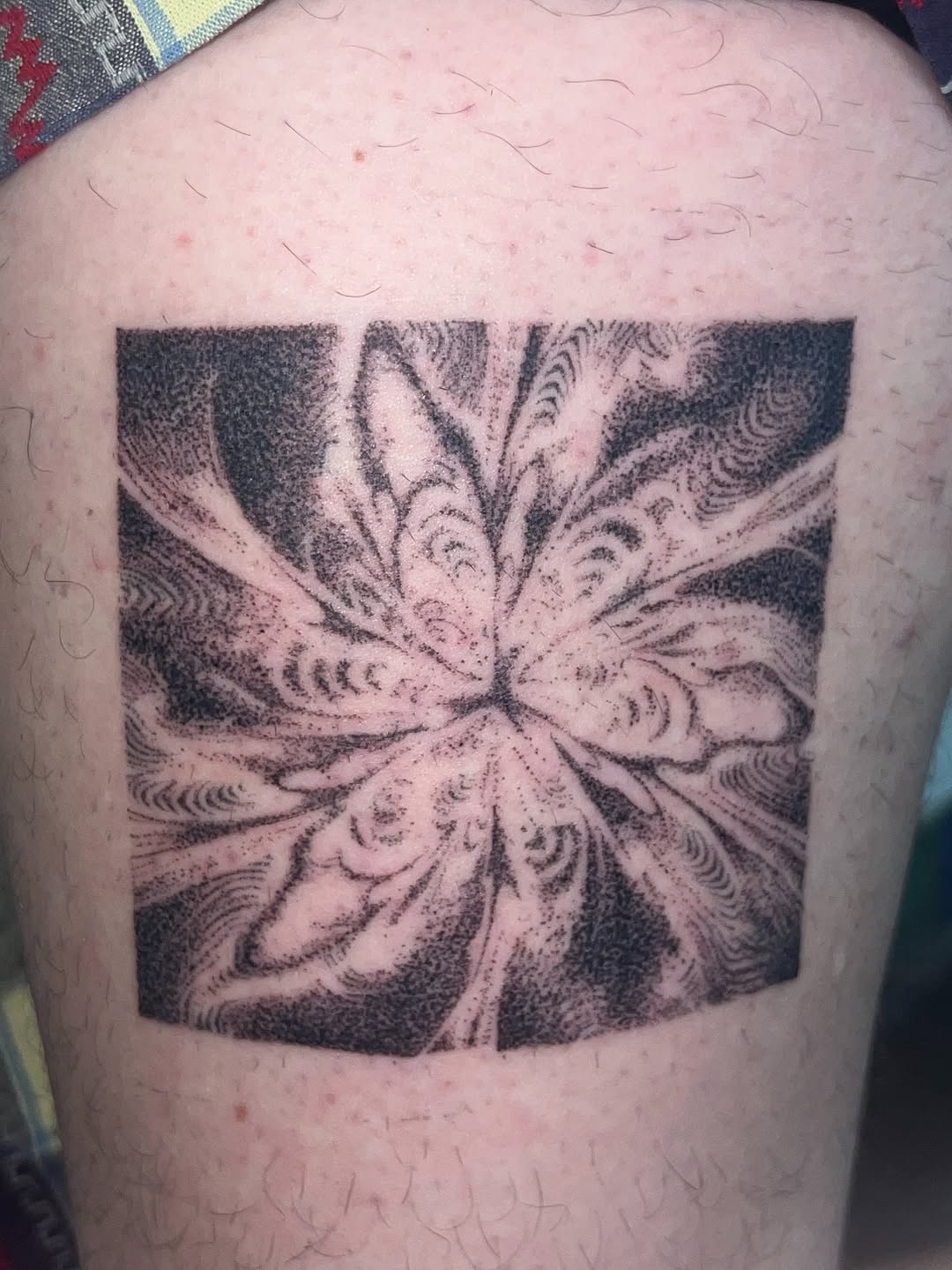 Tattoo by @texturemapping_ — dotwork, geometric