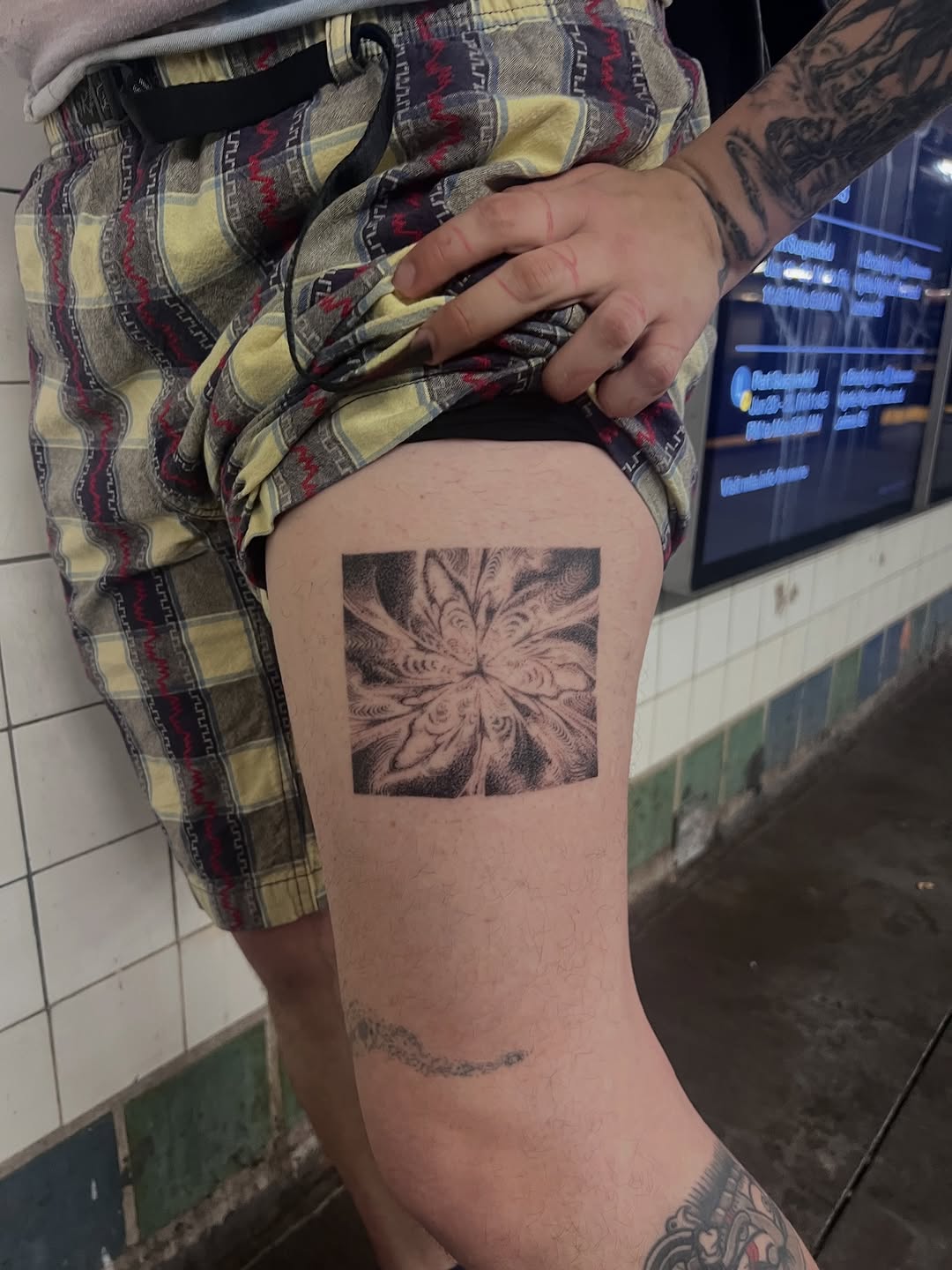 Tattoo by @texturemapping_ — dotwork, geometric