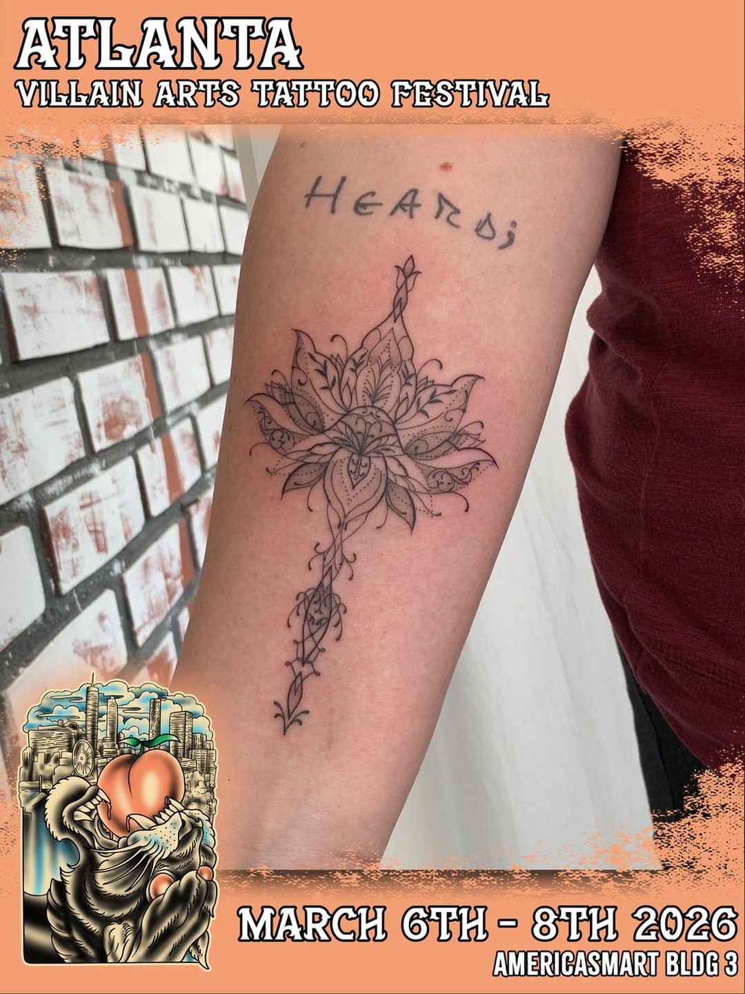 Lotus flower fine line tattoo on the forearm by Sun Child Tattoo 🌻